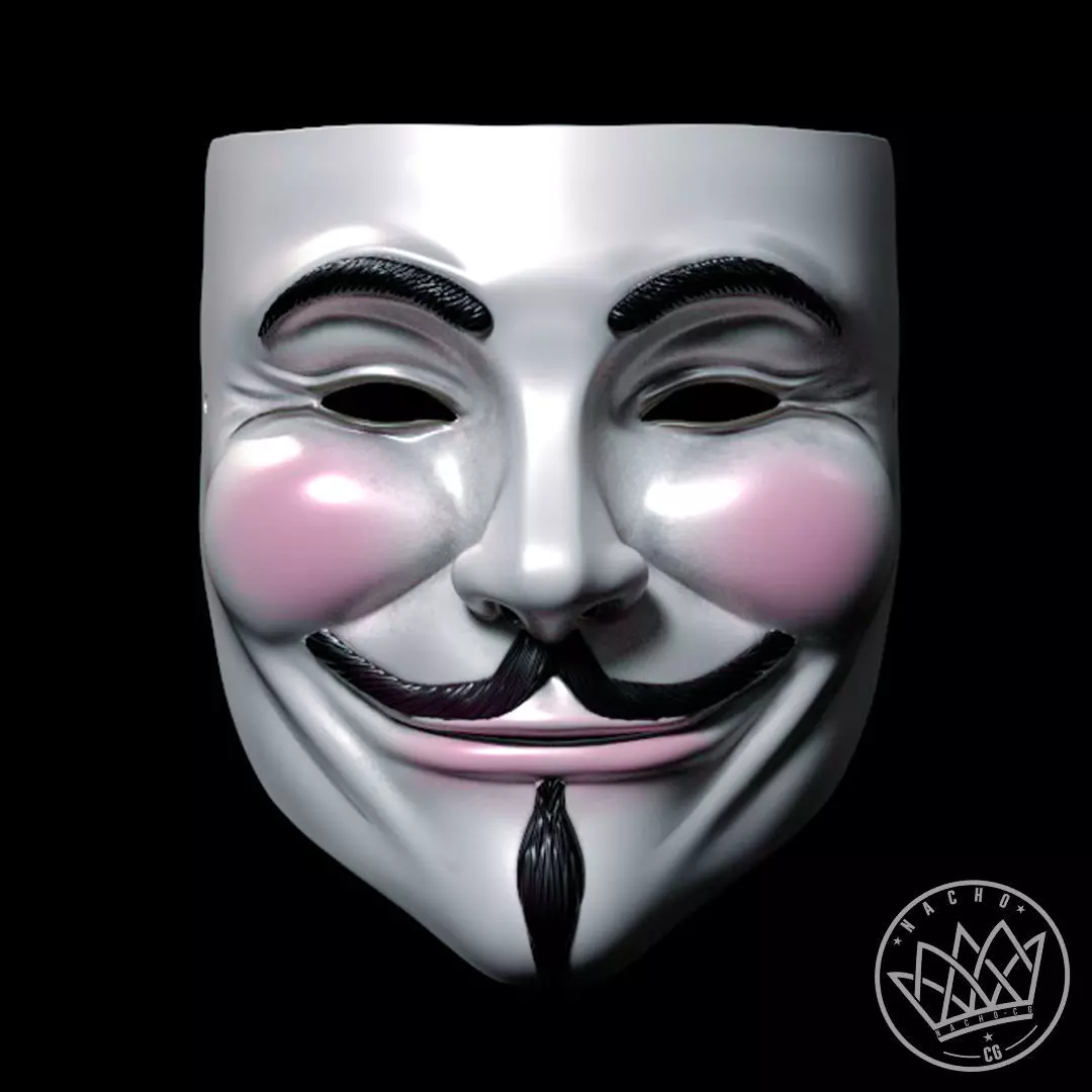 Fan Art - Guy Flawks Mask from V for Vendetta 3D print model_0