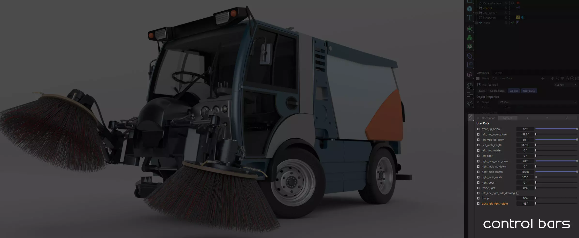 Street Sweeper Rigged and Animated 3D model_70