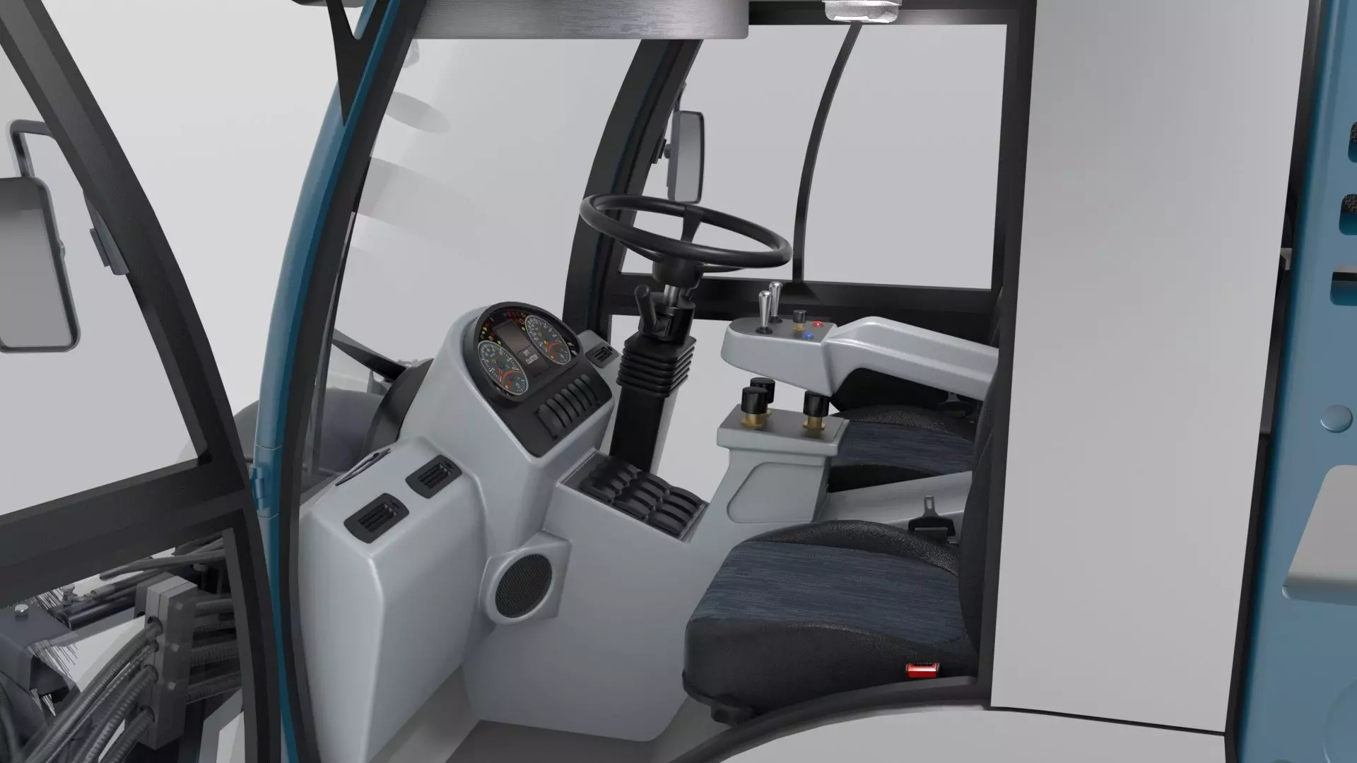 Street Sweeper Rigged and Animated 3D model_47