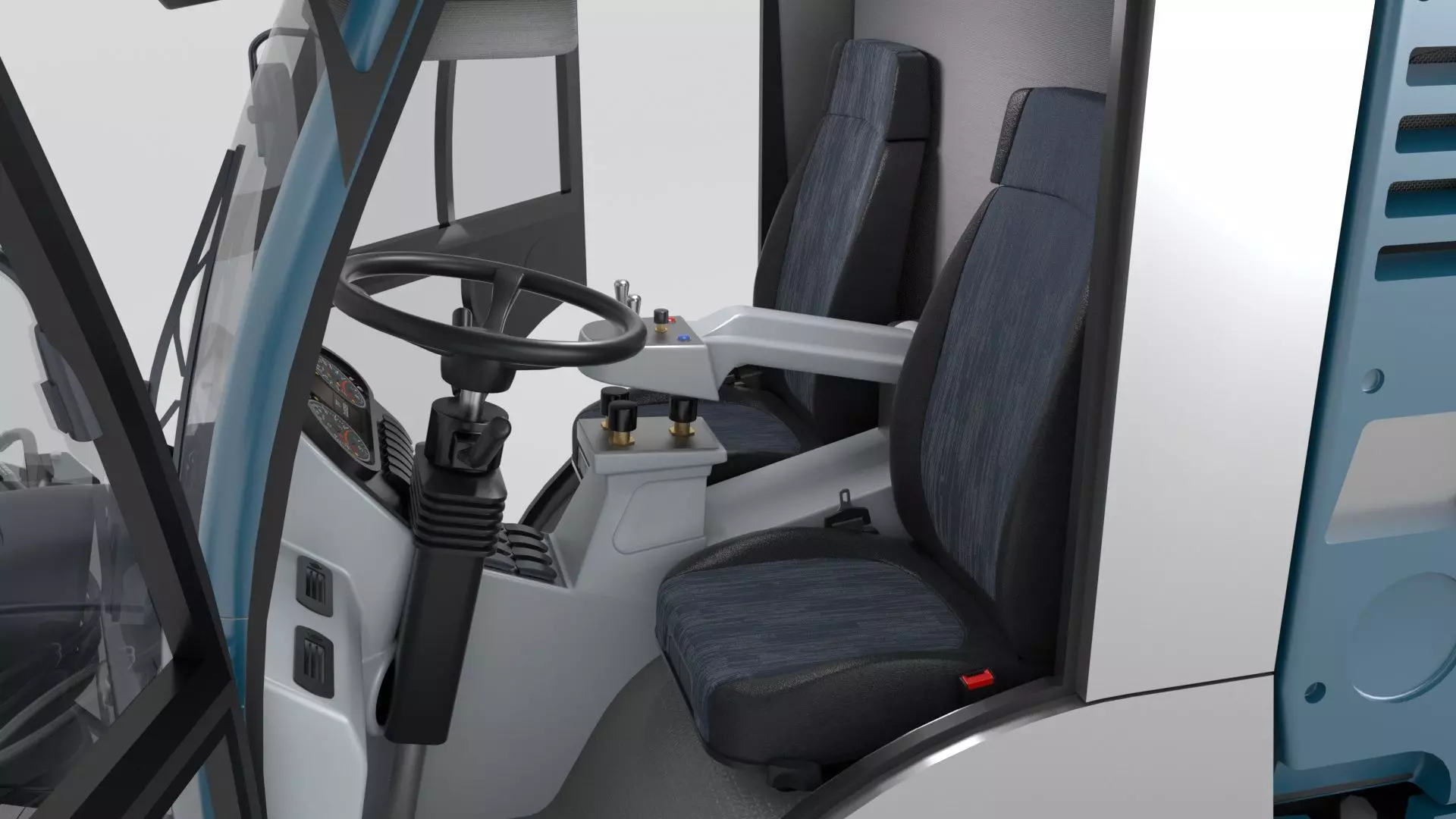 Street Sweeper Rigged and Animated 3D model_50