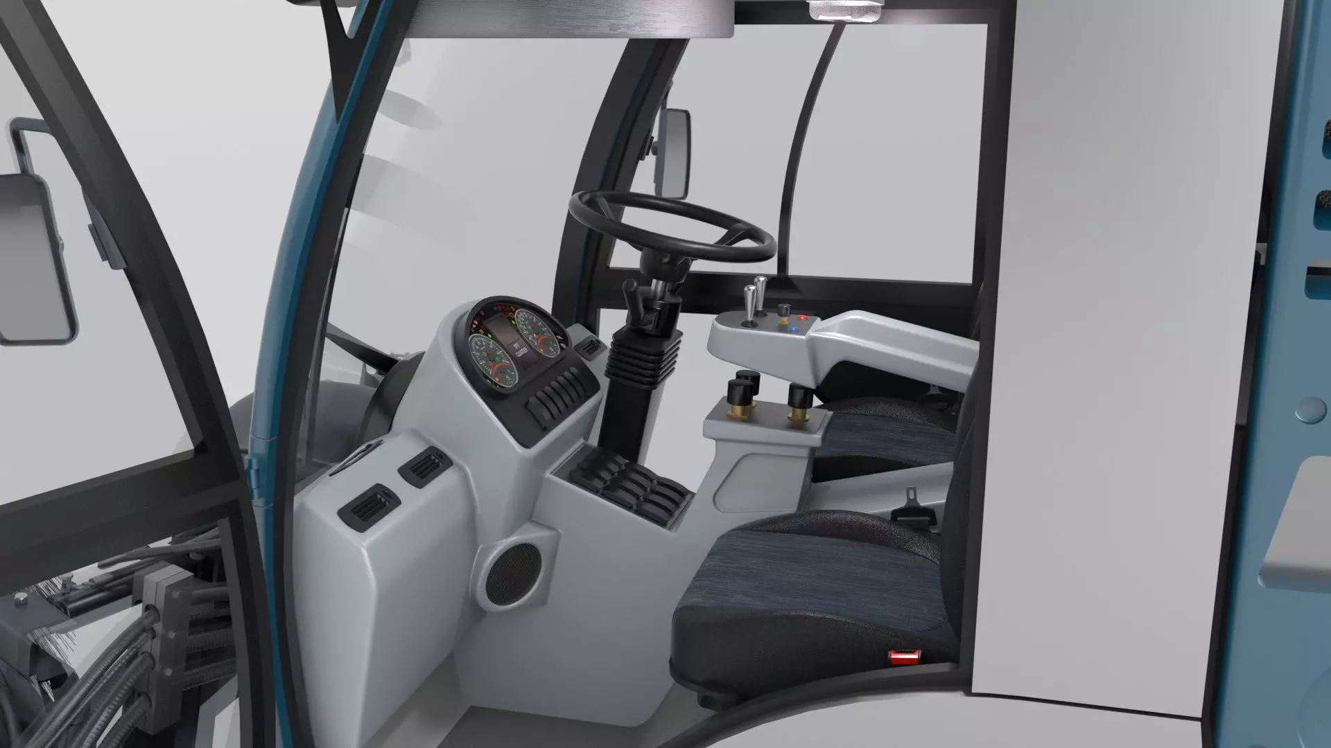 Street Sweeper Rigged and Animated 3D model_45