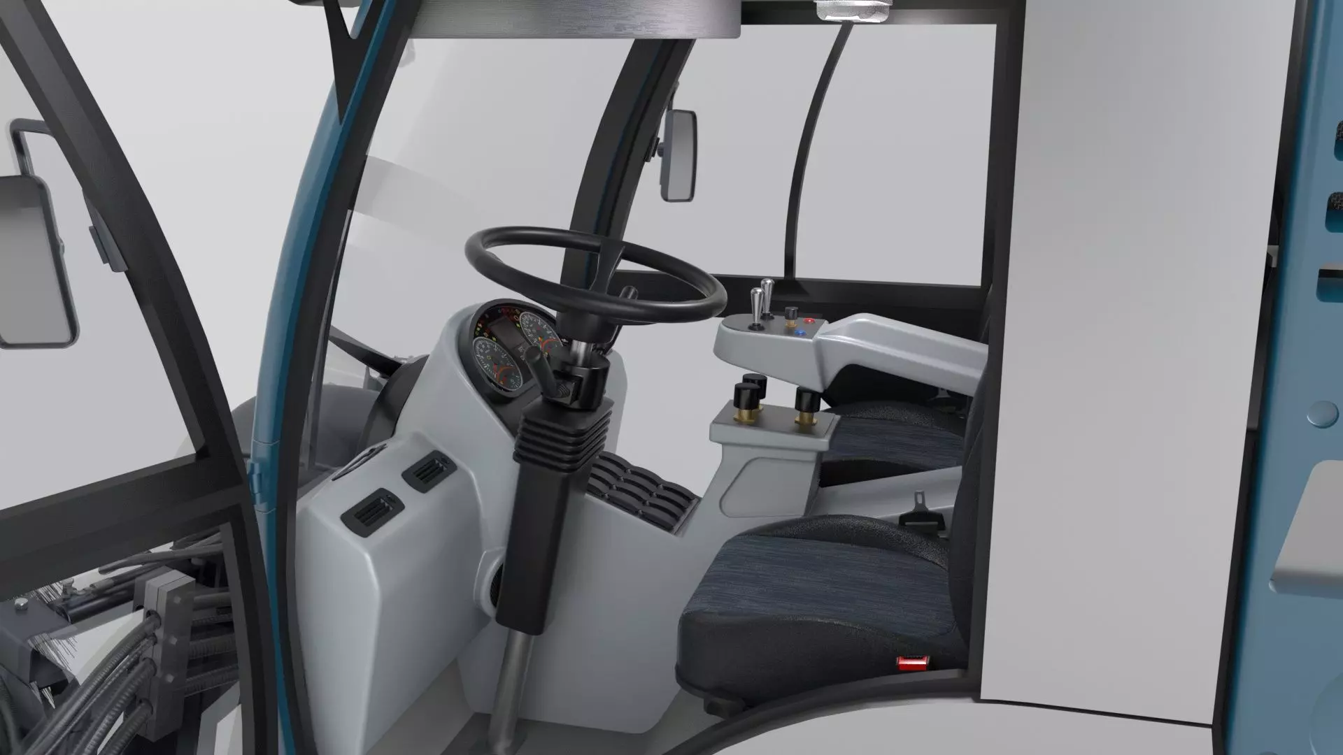 Street Sweeper Rigged and Animated 3D model_48