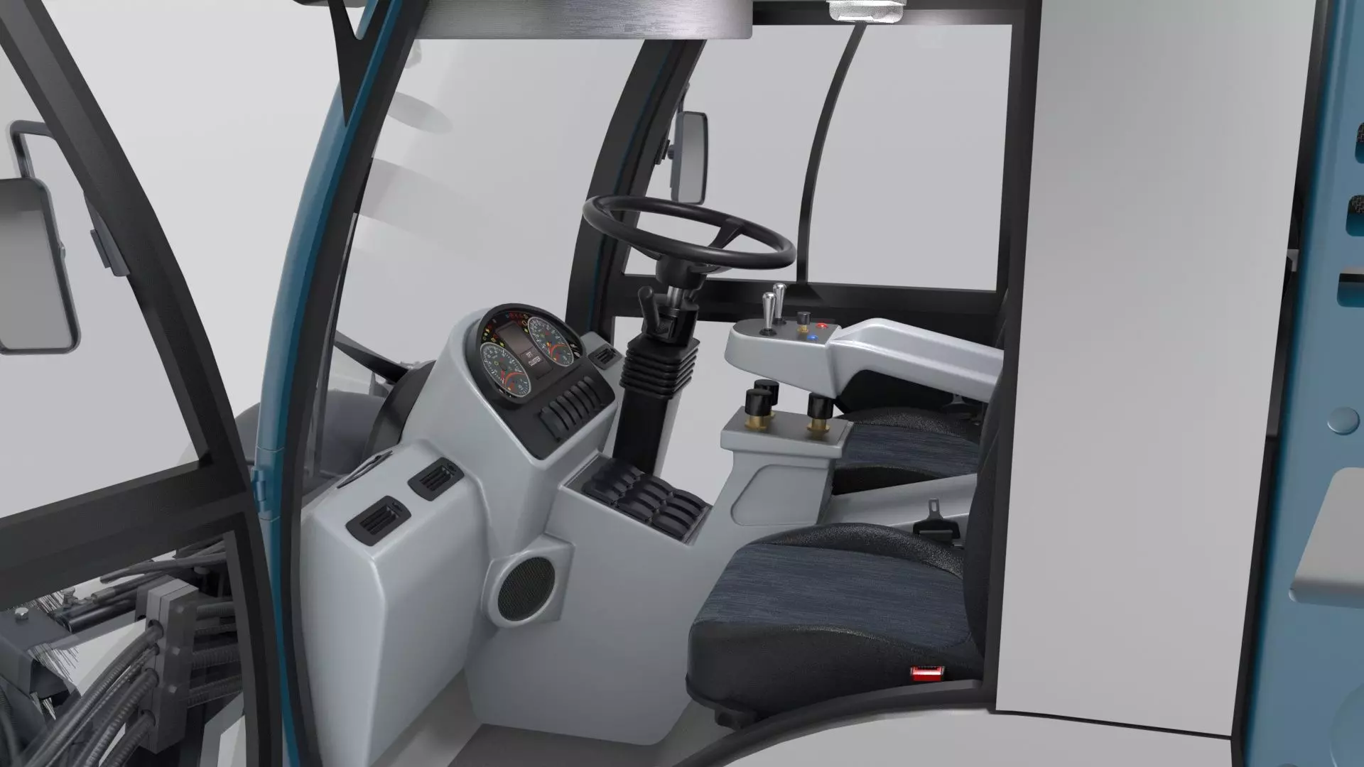 Street Sweeper Rigged and Animated 3D model_44