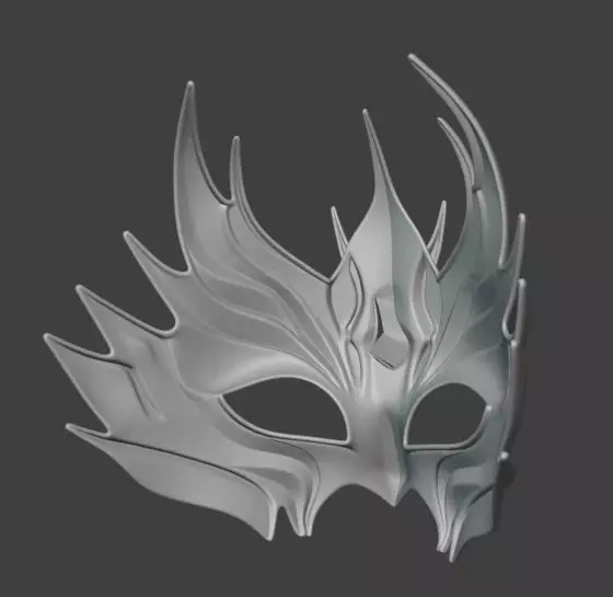 Ornate Halloween Masquerade Mask 3D print model_2