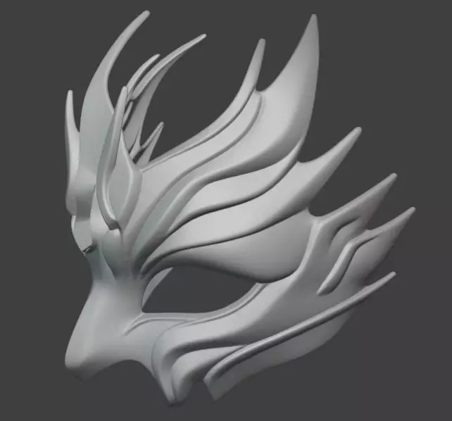 Ornate Halloween Masquerade Mask 3D print model_1