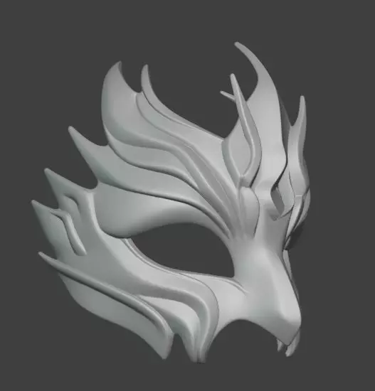 Ornate Halloween Masquerade Mask 3D print model_3