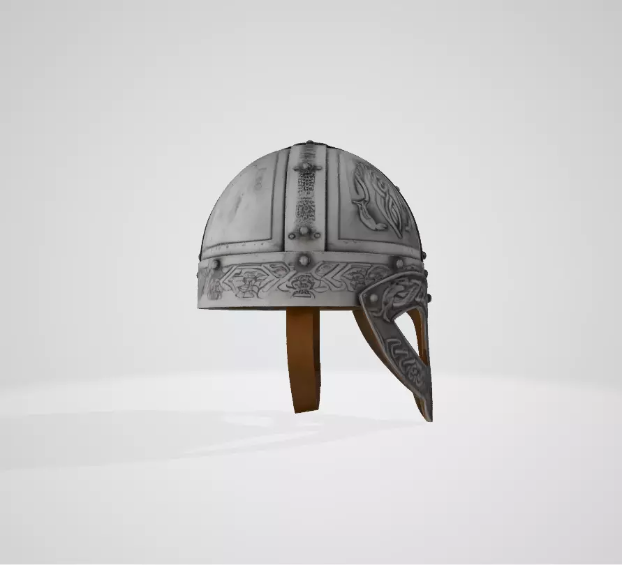 Viking Helmet Low-poly 3D model_4