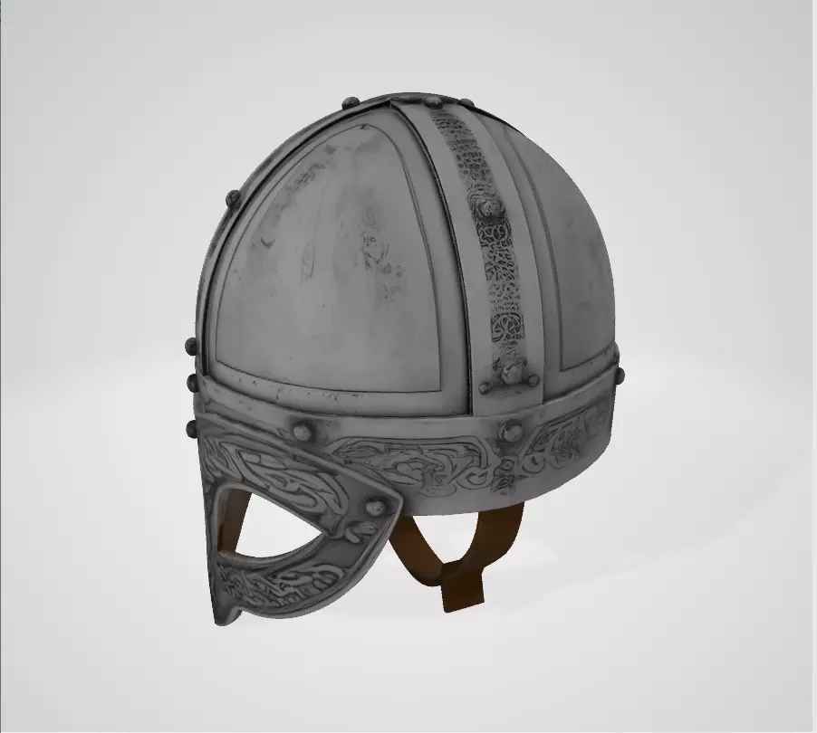 Viking Helmet Low-poly 3D model_1