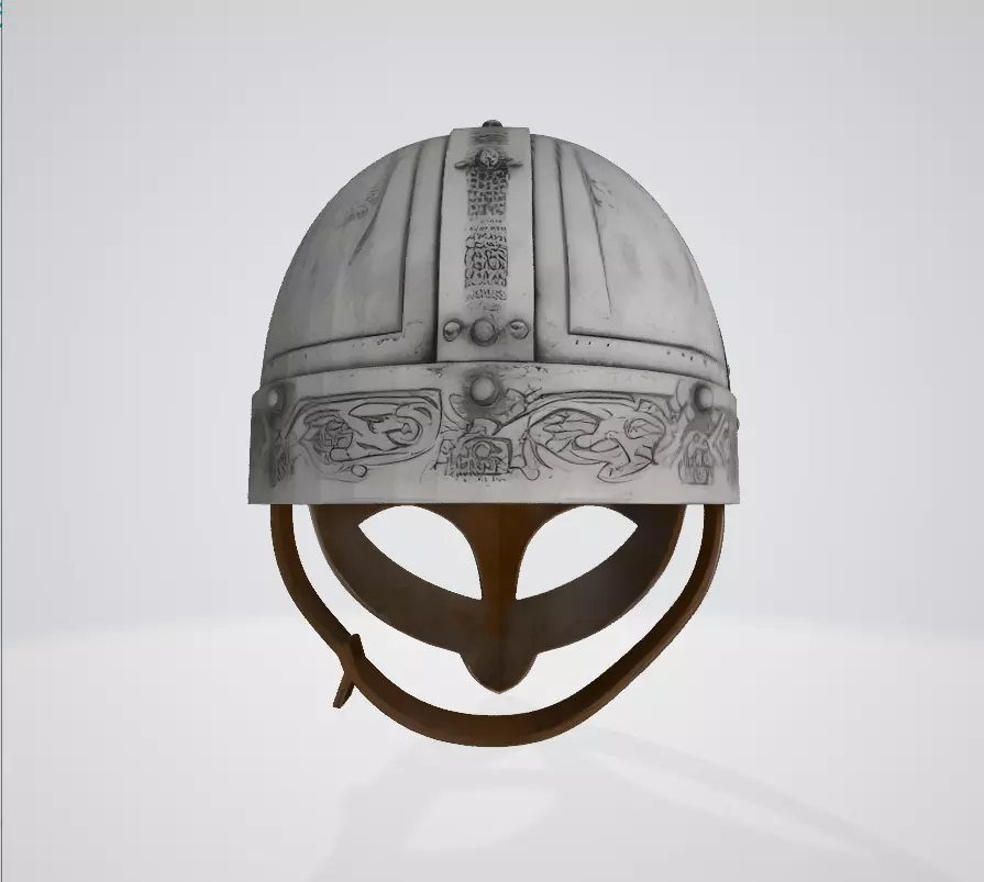 Viking Helmet Low-poly 3D model_2