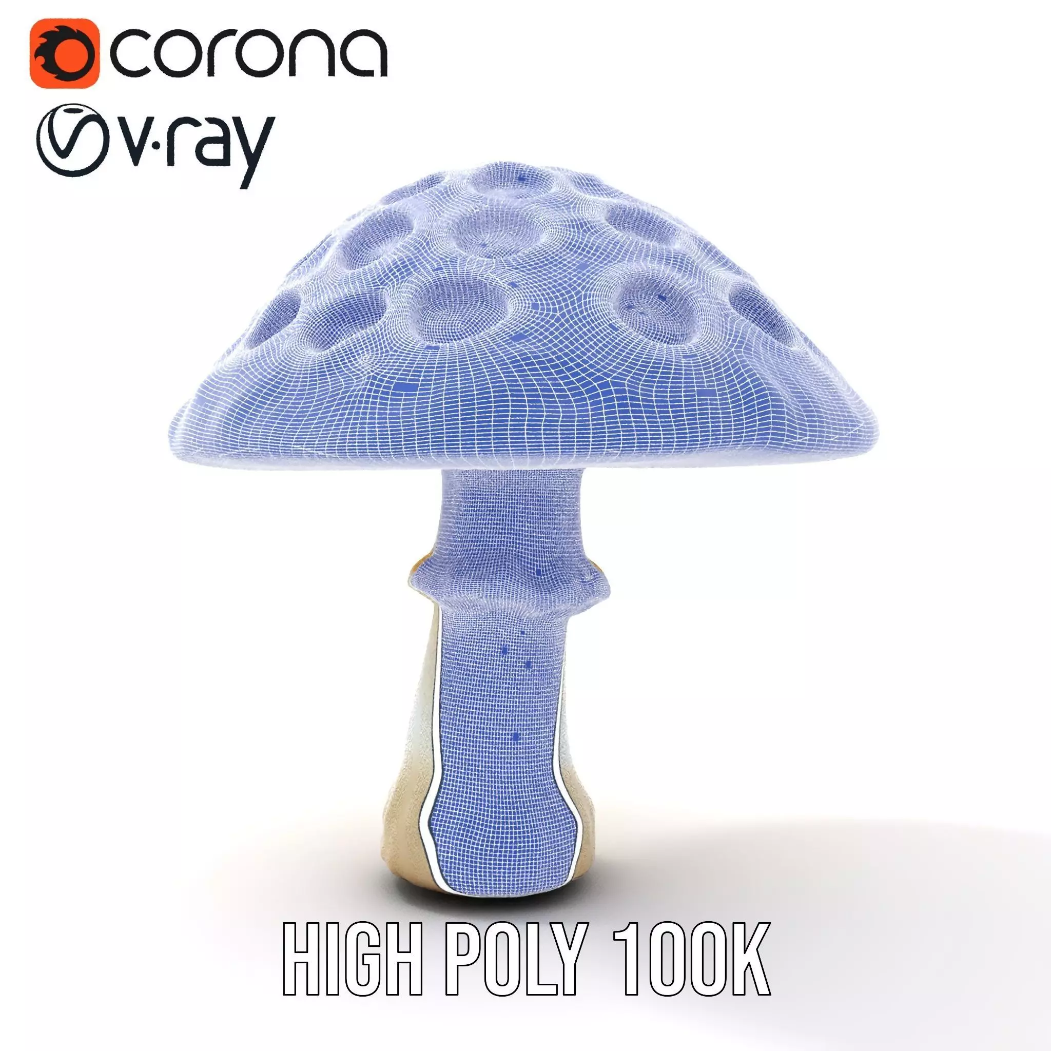 Glowing Mushroom Lamp model pack Low-poly 3D model_29