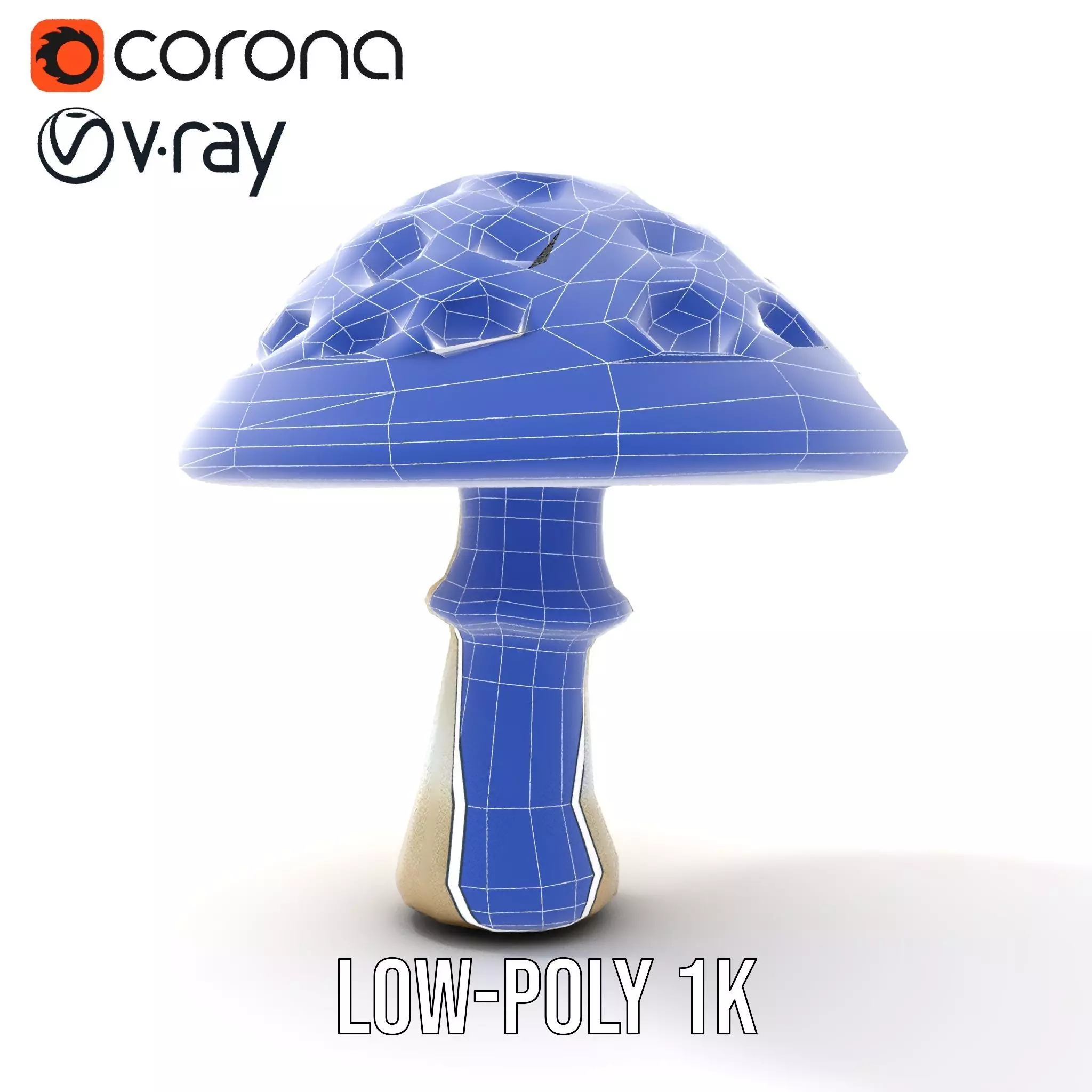 Glowing Mushroom Lamp model pack Low-poly 3D model_19