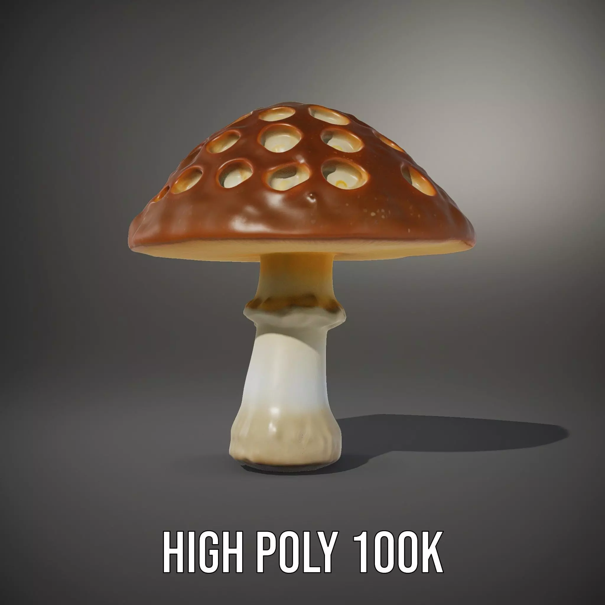 Glowing Mushroom Lamp model pack Low-poly 3D model_8