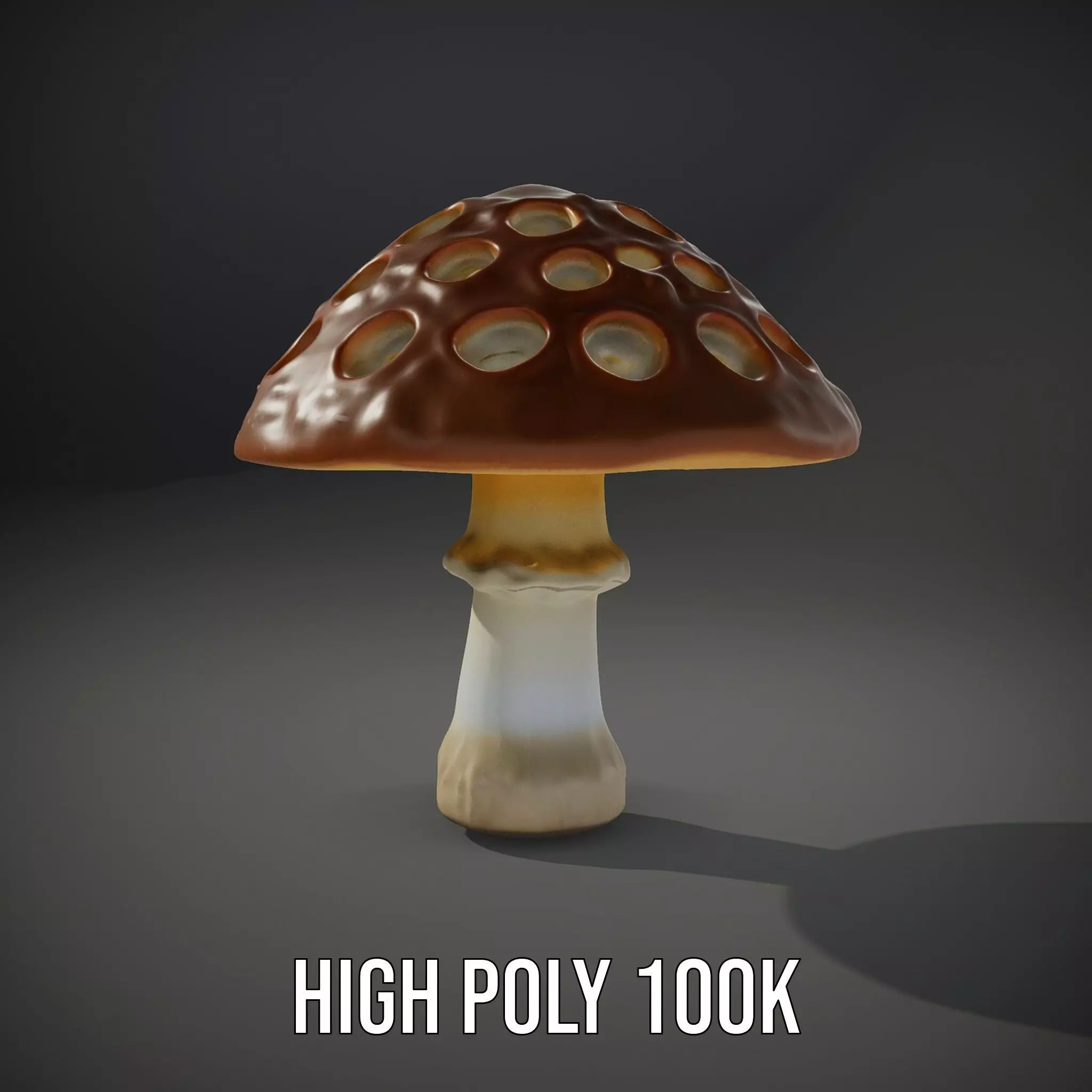 Glowing Mushroom Lamp model pack Low-poly 3D model_10
