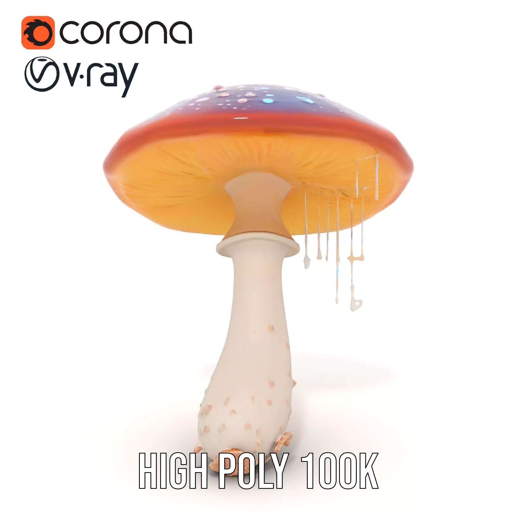 Cosmic Mushroom model pack Low-poly 3D model_29