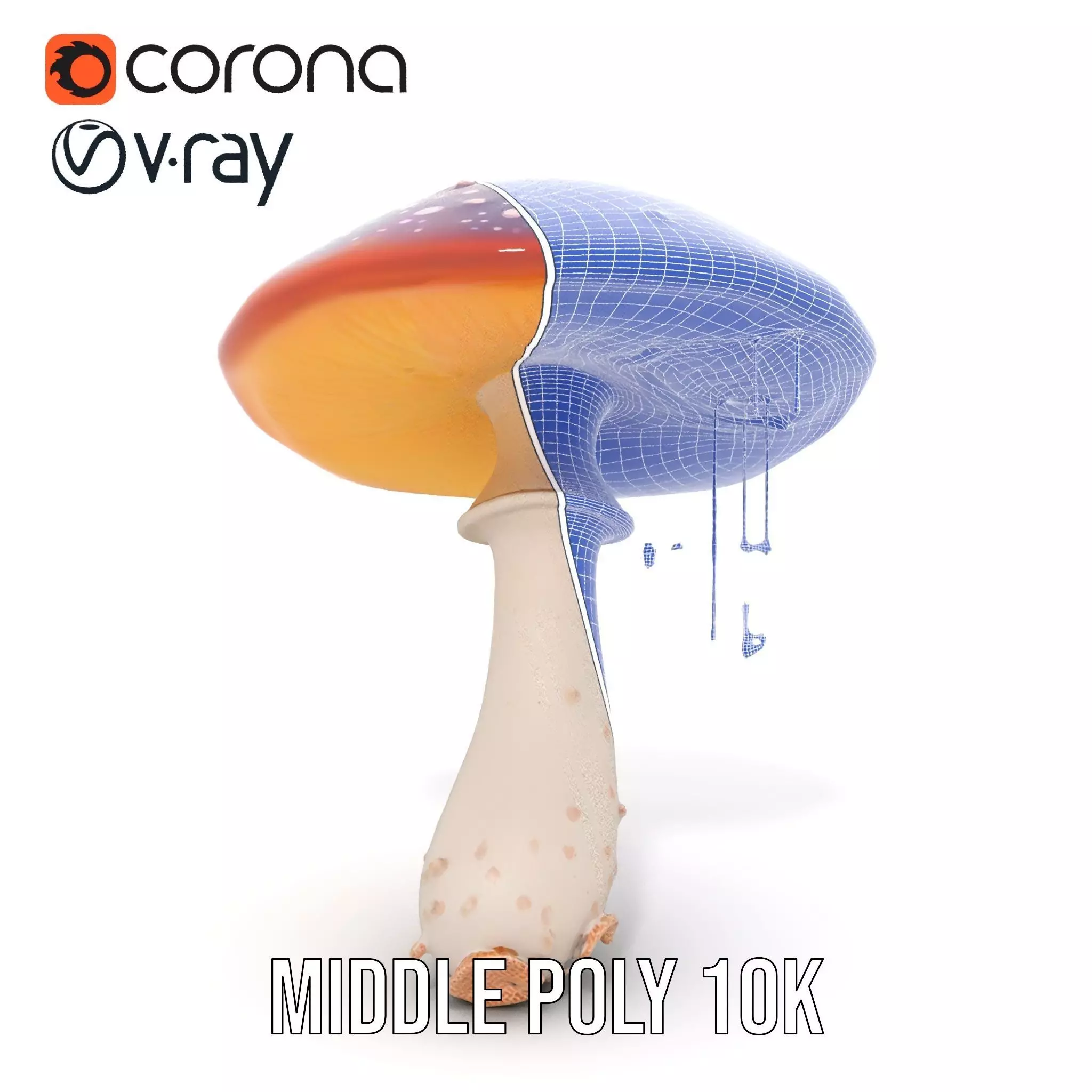 Cosmic Mushroom model pack Low-poly 3D model_30