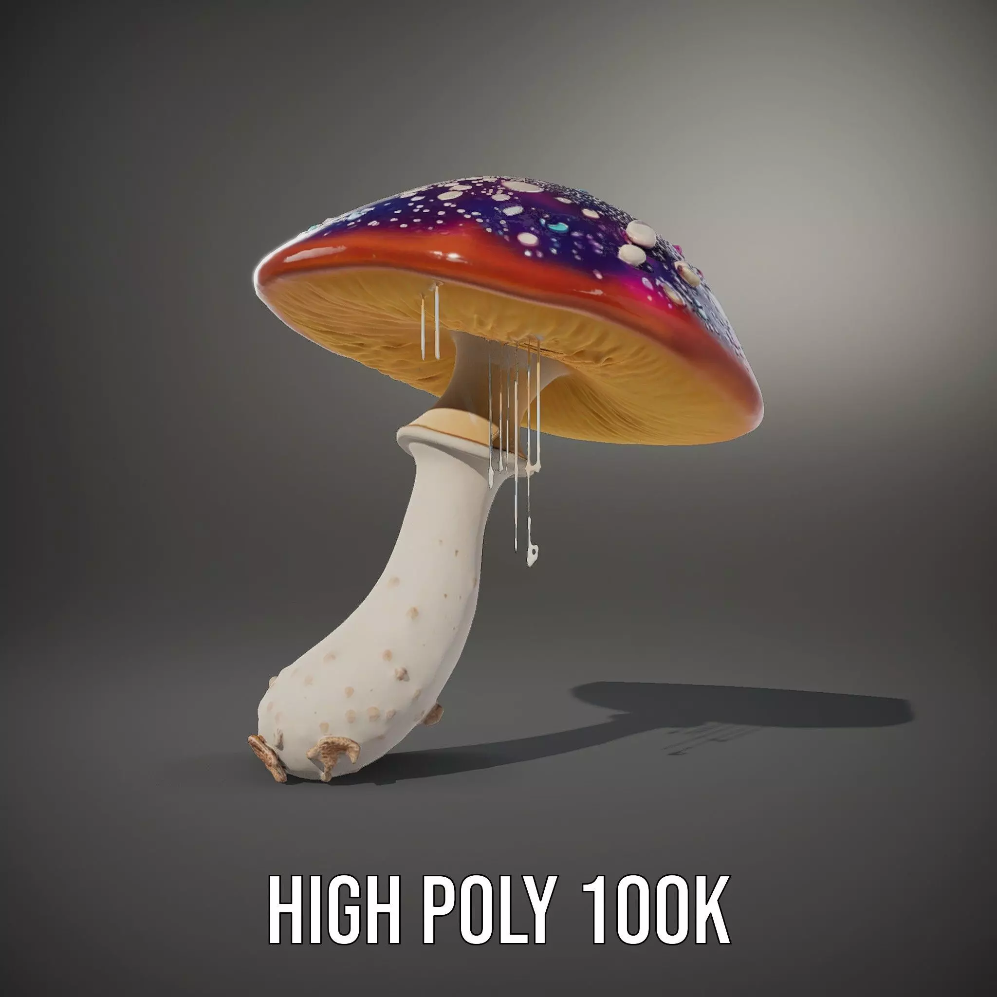 Cosmic Mushroom model pack Low-poly 3D model_10