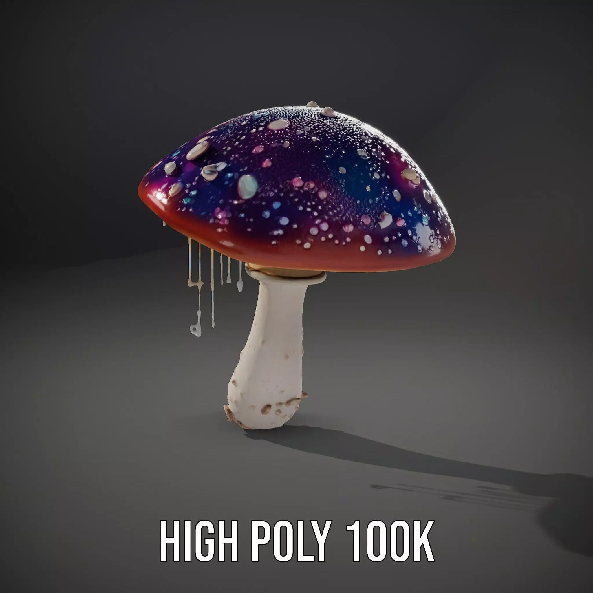 Cosmic Mushroom model pack Low-poly 3D model_8