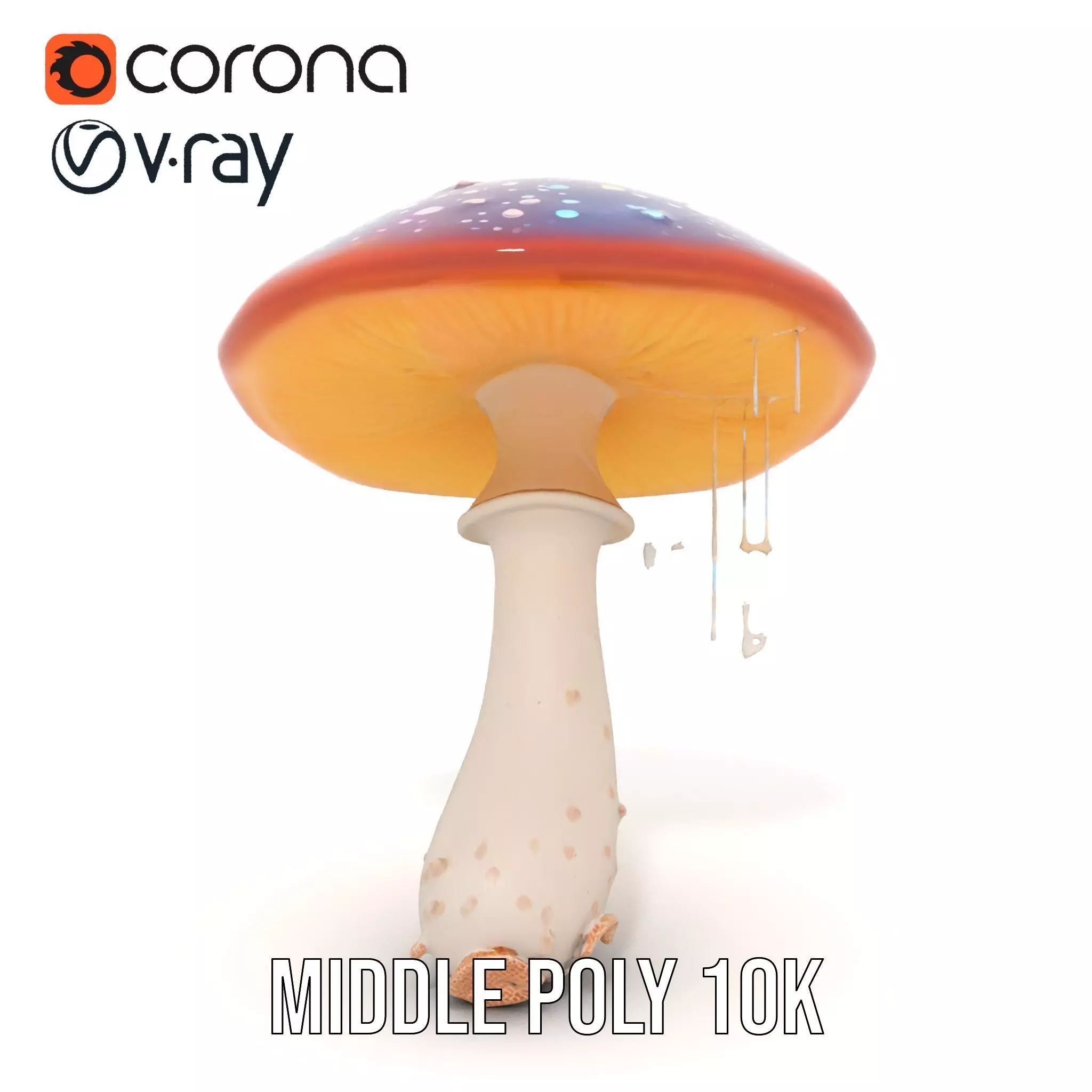 Cosmic Mushroom model pack Low-poly 3D model_18