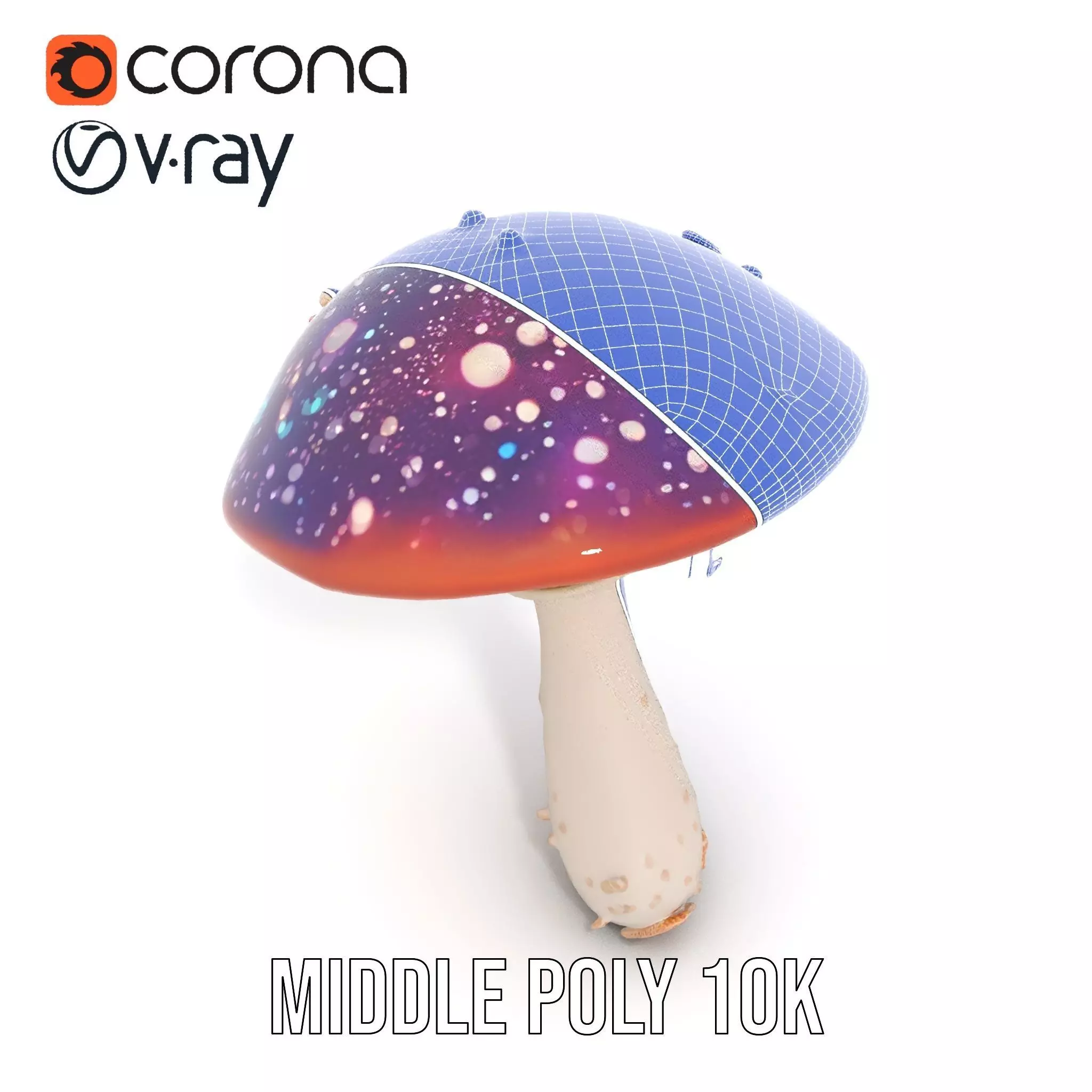 Cosmic Mushroom model pack Low-poly 3D model_27