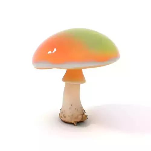 Iridescent Mushroom model pack Low-poly 3D model