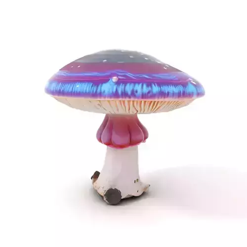 Iridescent Fungi model pack Low-poly 3D model