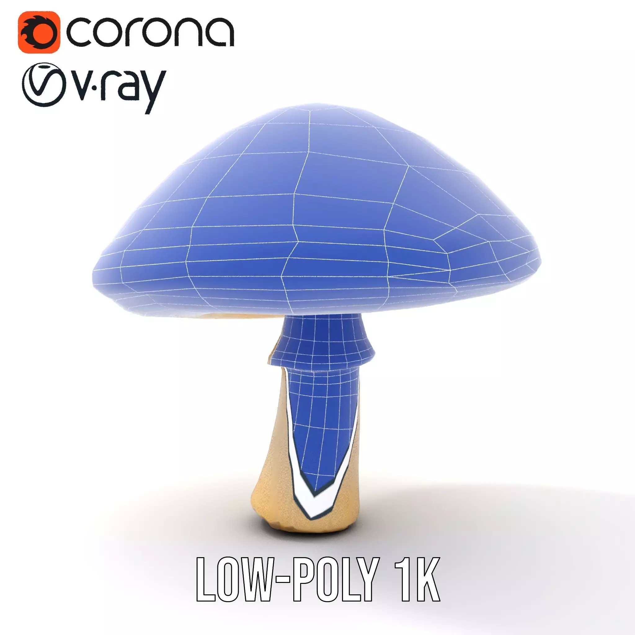 Iridescent Mushroom model pack Low-poly 3D model_22