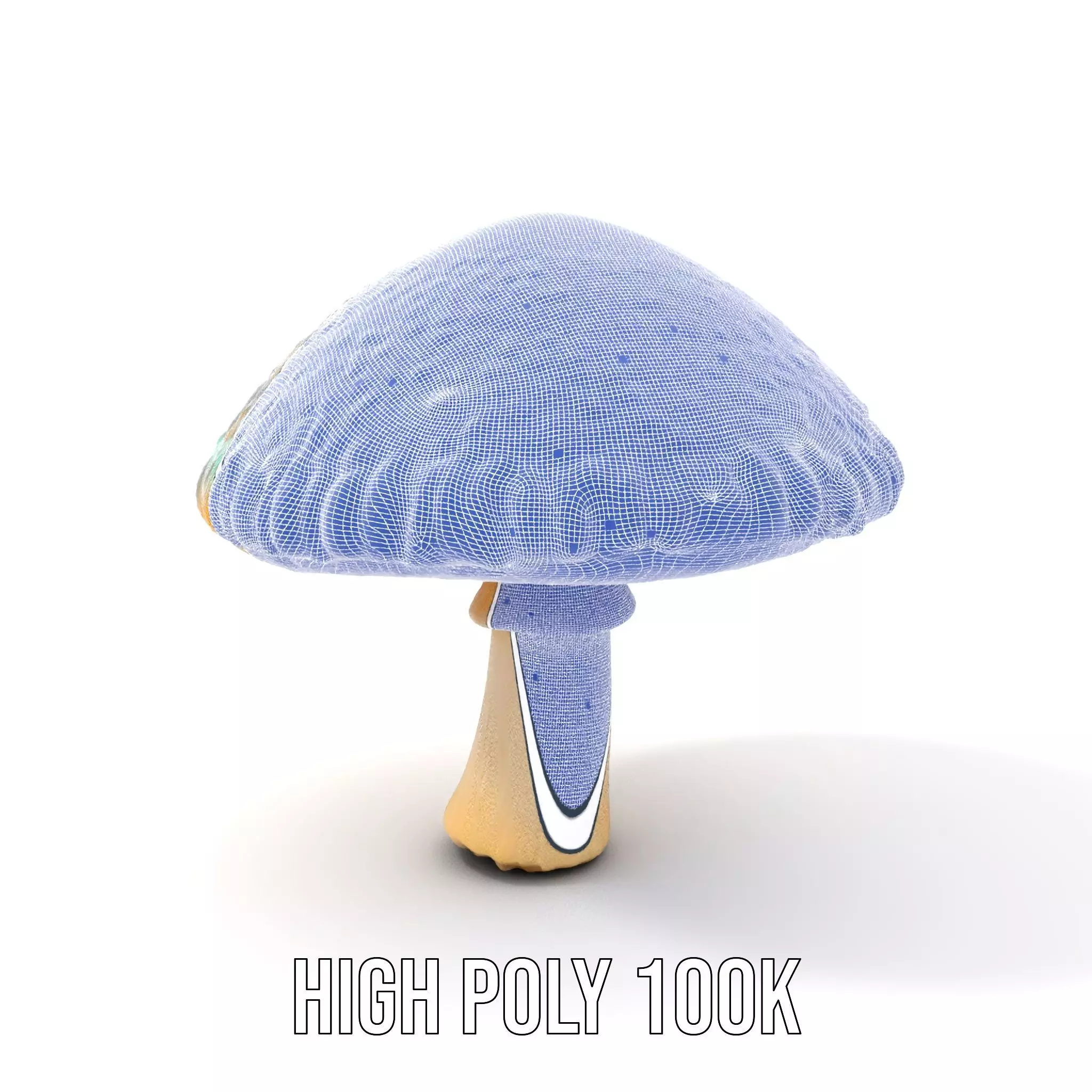 Iridescent Mushroom model pack Low-poly 3D model_4