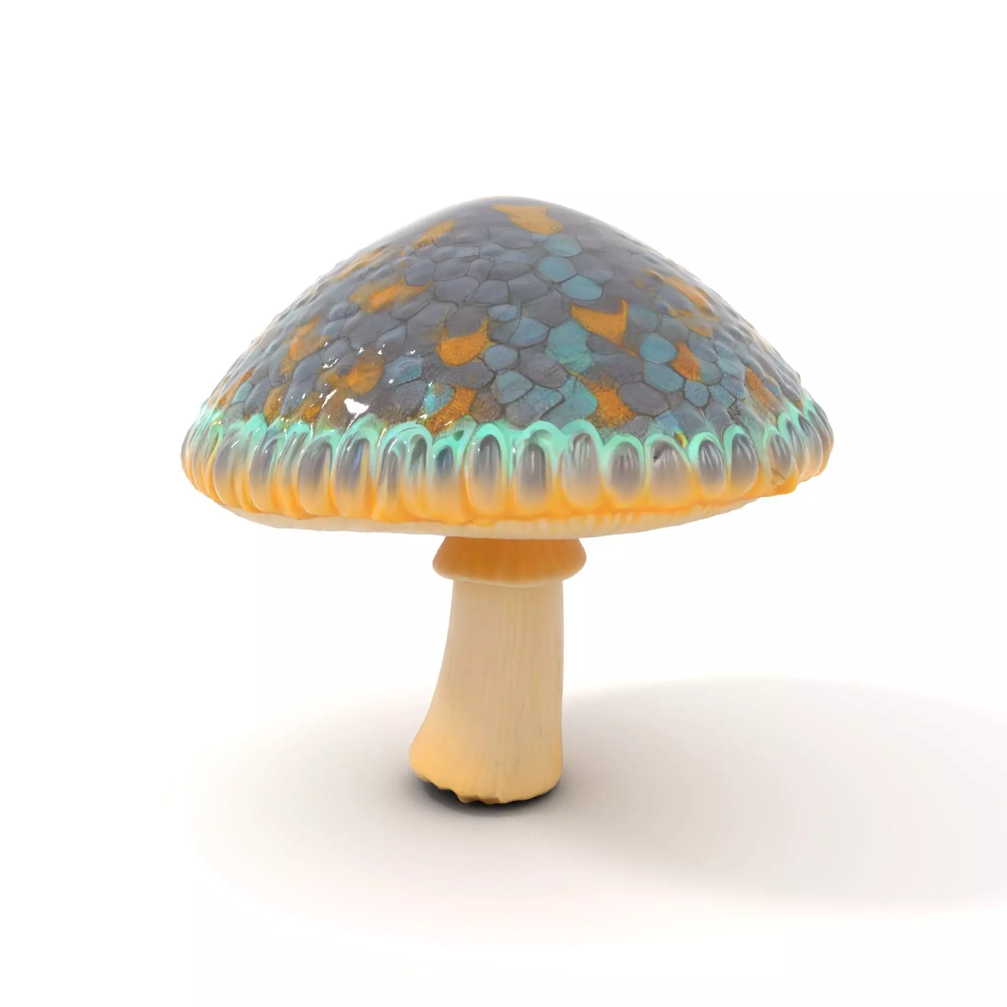 Iridescent Mushroom model pack Low-poly 3D model_0