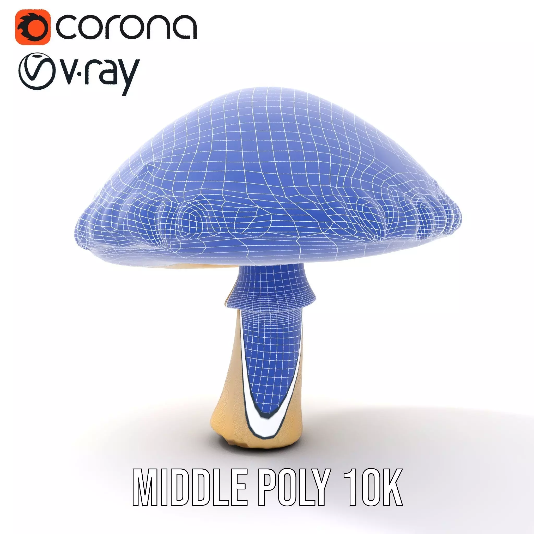 Iridescent Mushroom model pack Low-poly 3D model_30