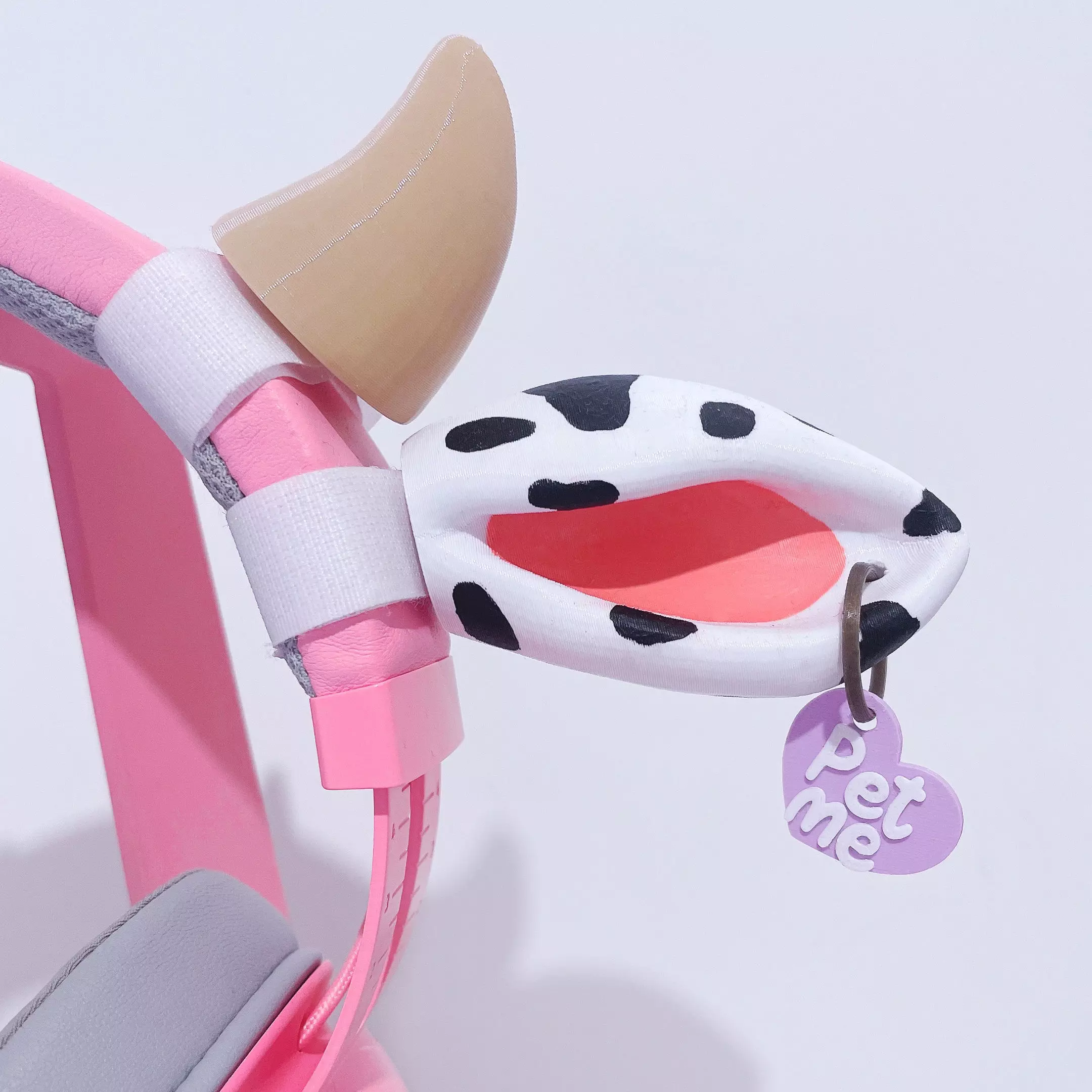 Cow Headset - headphone Attachment - Accessory 3D print model_1