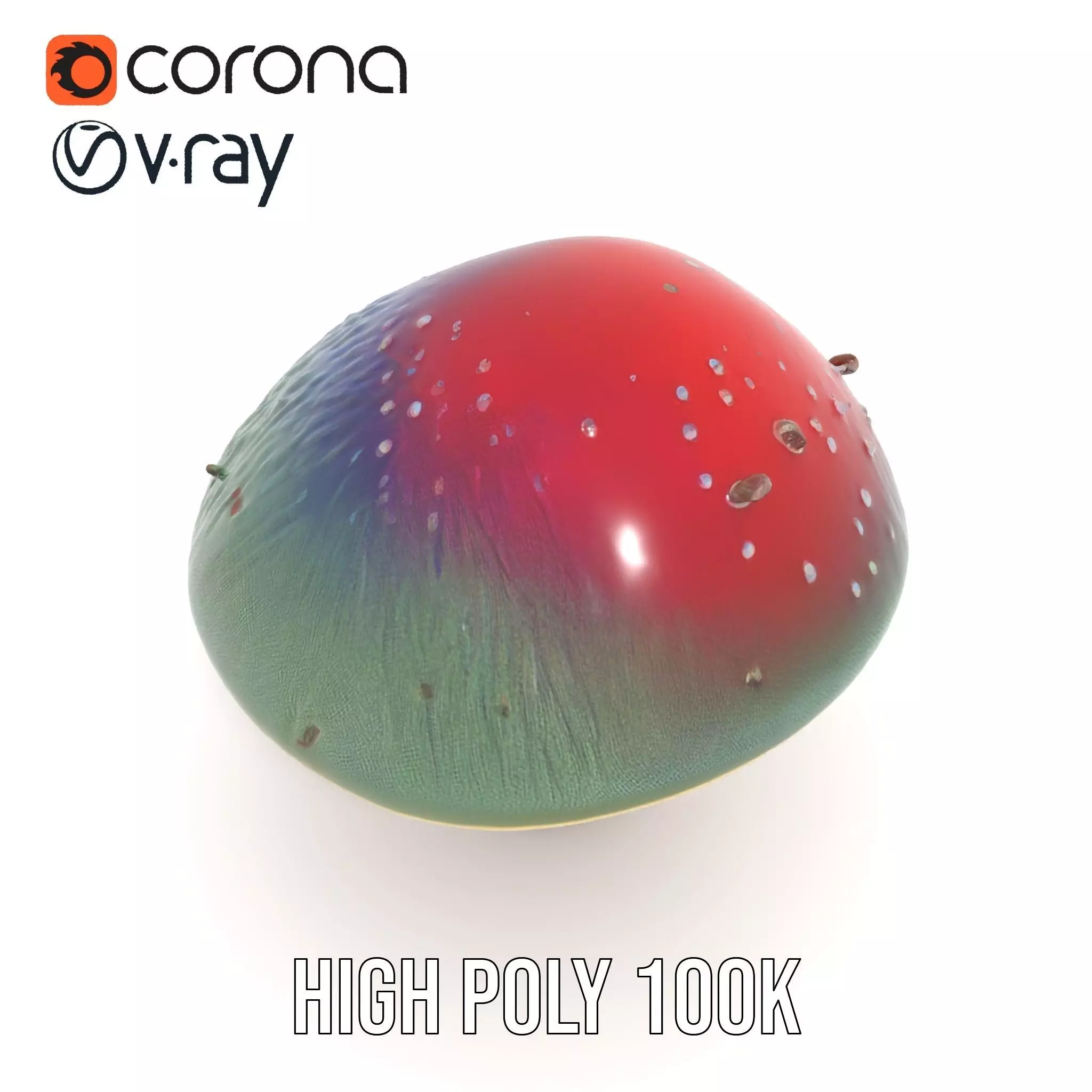 Iridescent Mushroom model pack Low-poly 3D model_19