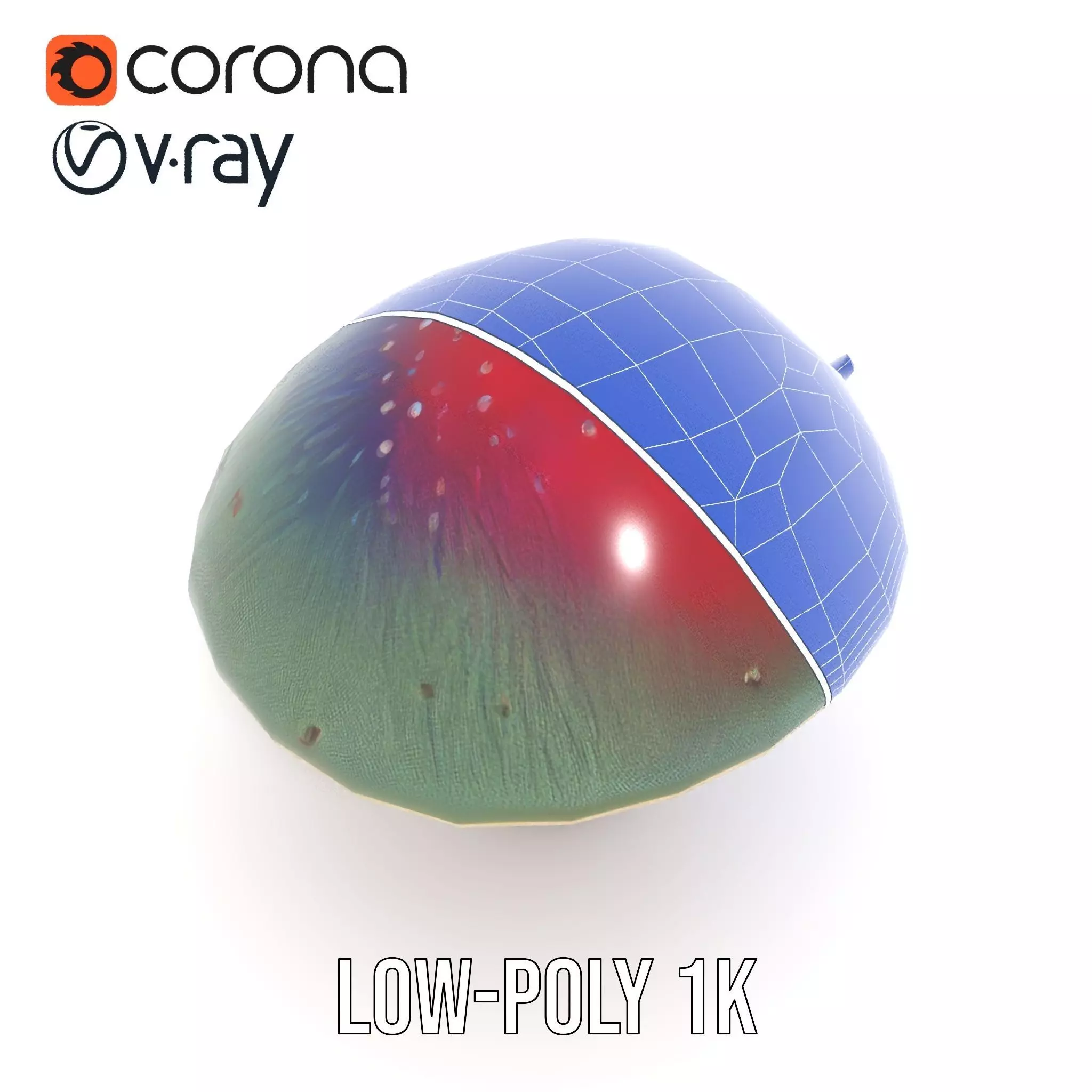 Iridescent Mushroom model pack Low-poly 3D model_18