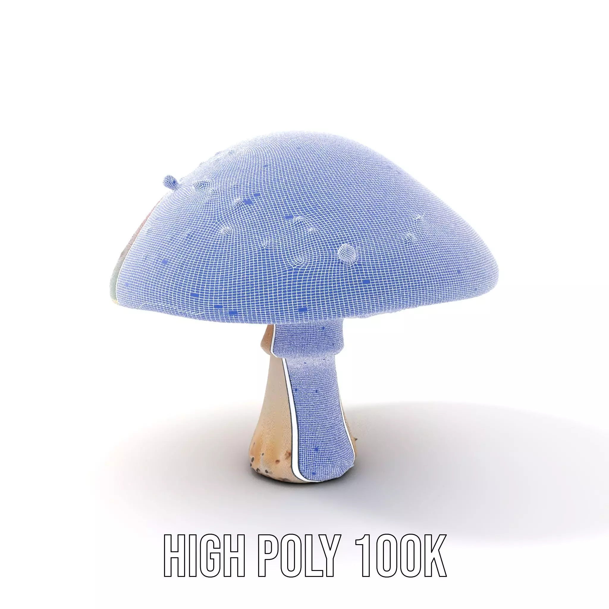 Iridescent Mushroom model pack Low-poly 3D model_4