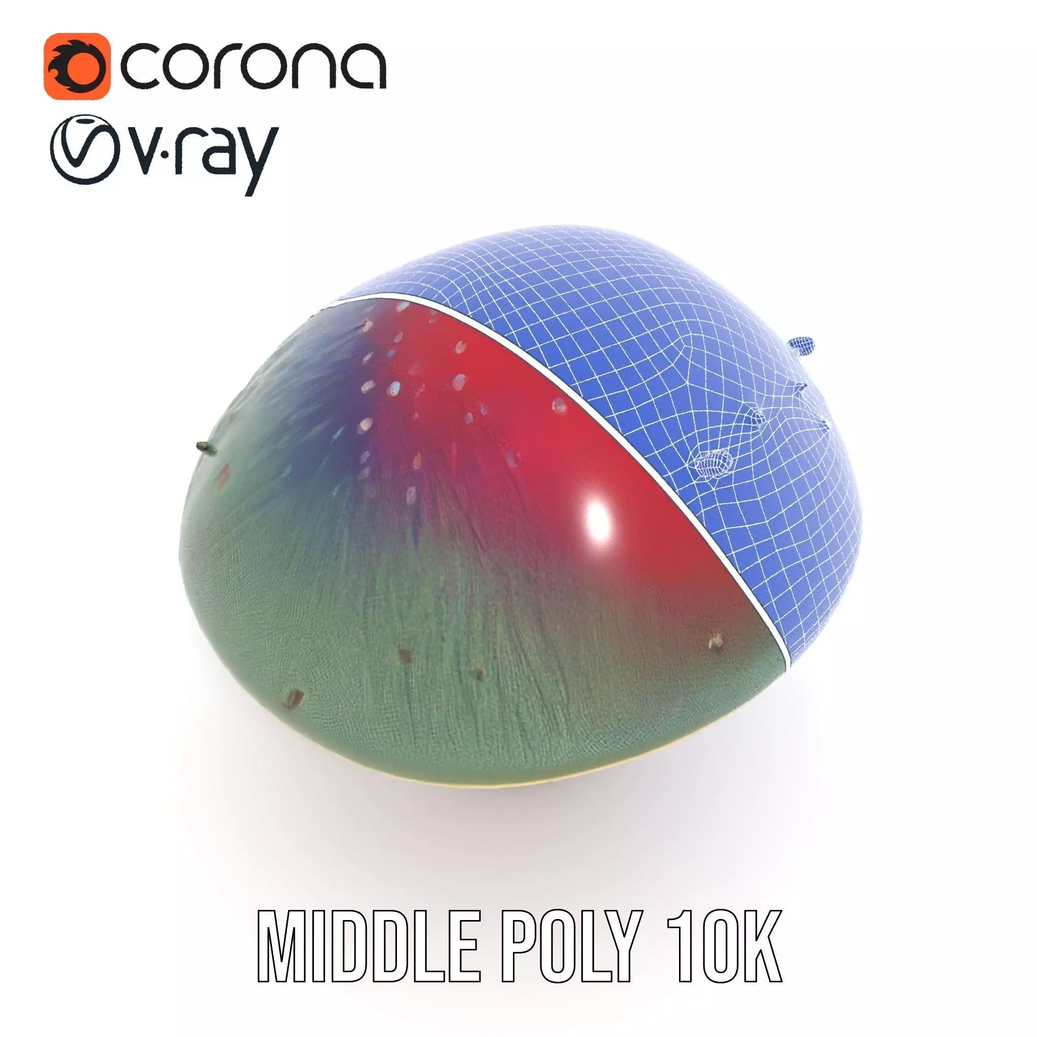 Iridescent Mushroom model pack Low-poly 3D model_29