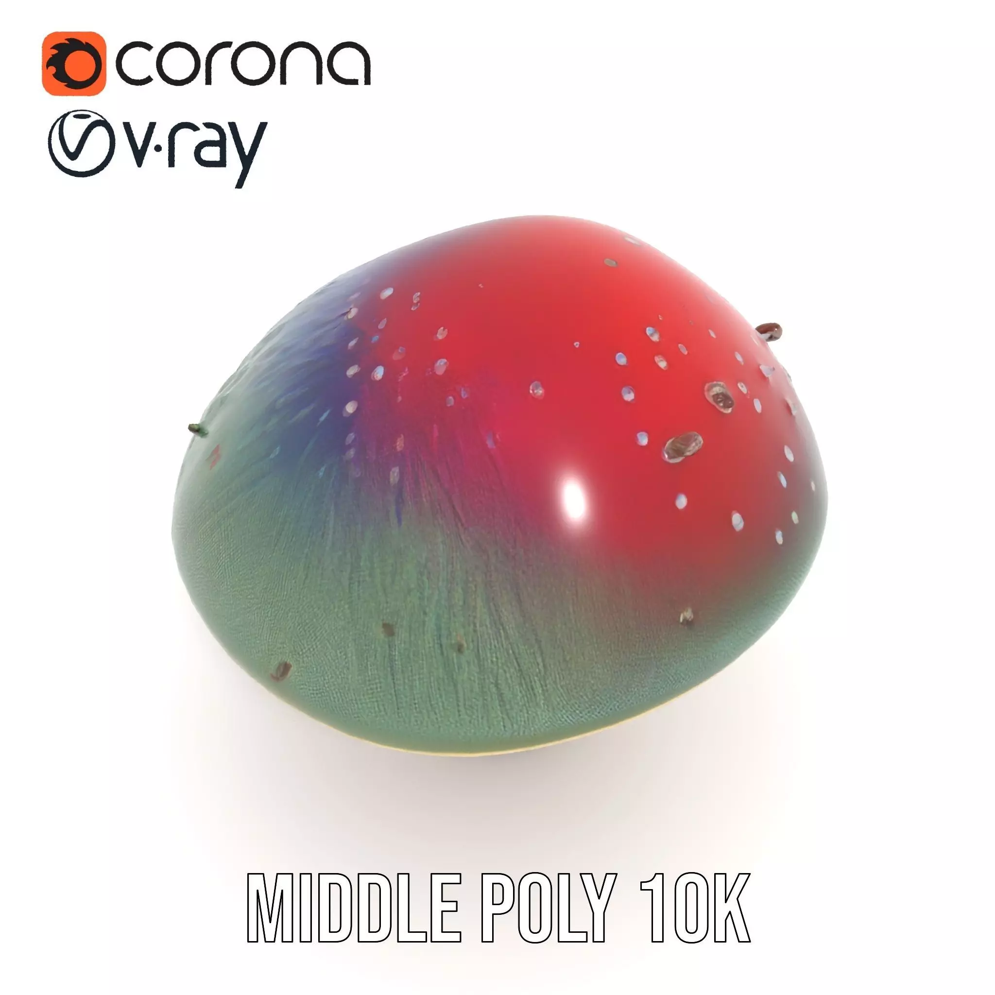 Iridescent Mushroom model pack Low-poly 3D model_11