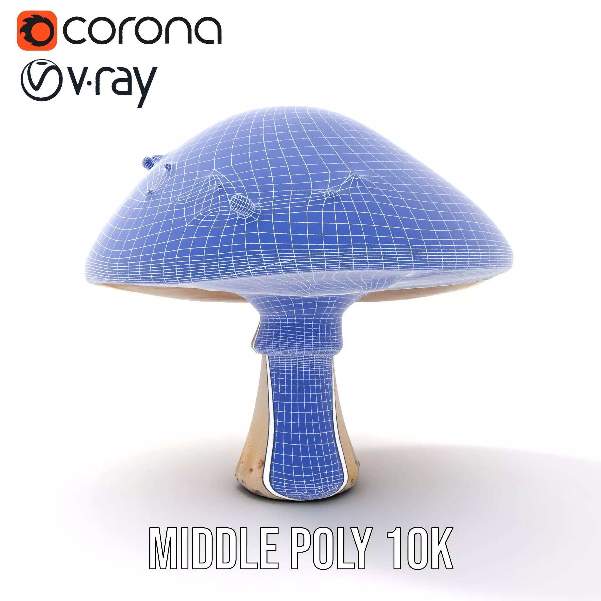 Iridescent Mushroom model pack Low-poly 3D model_23