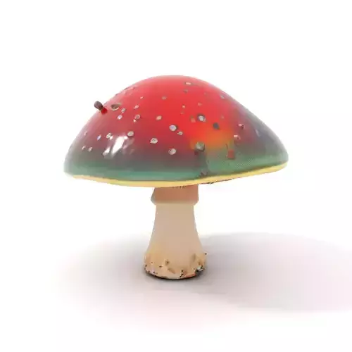 Iridescent Mushroom model pack Low-poly 3D model