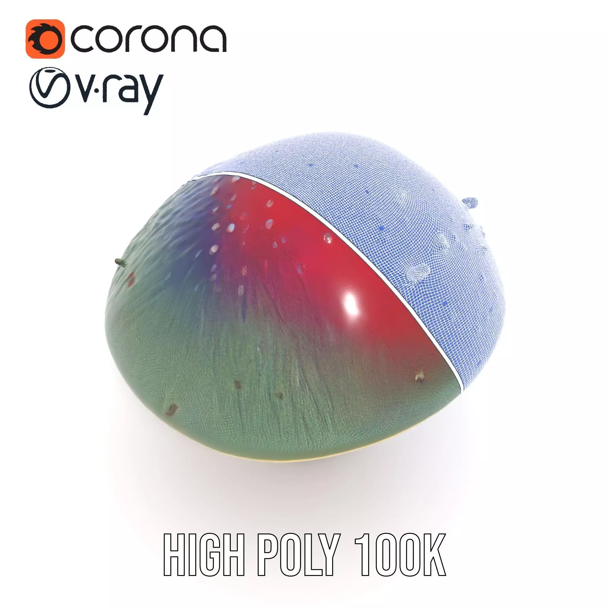 Iridescent Mushroom model pack Low-poly 3D model_28