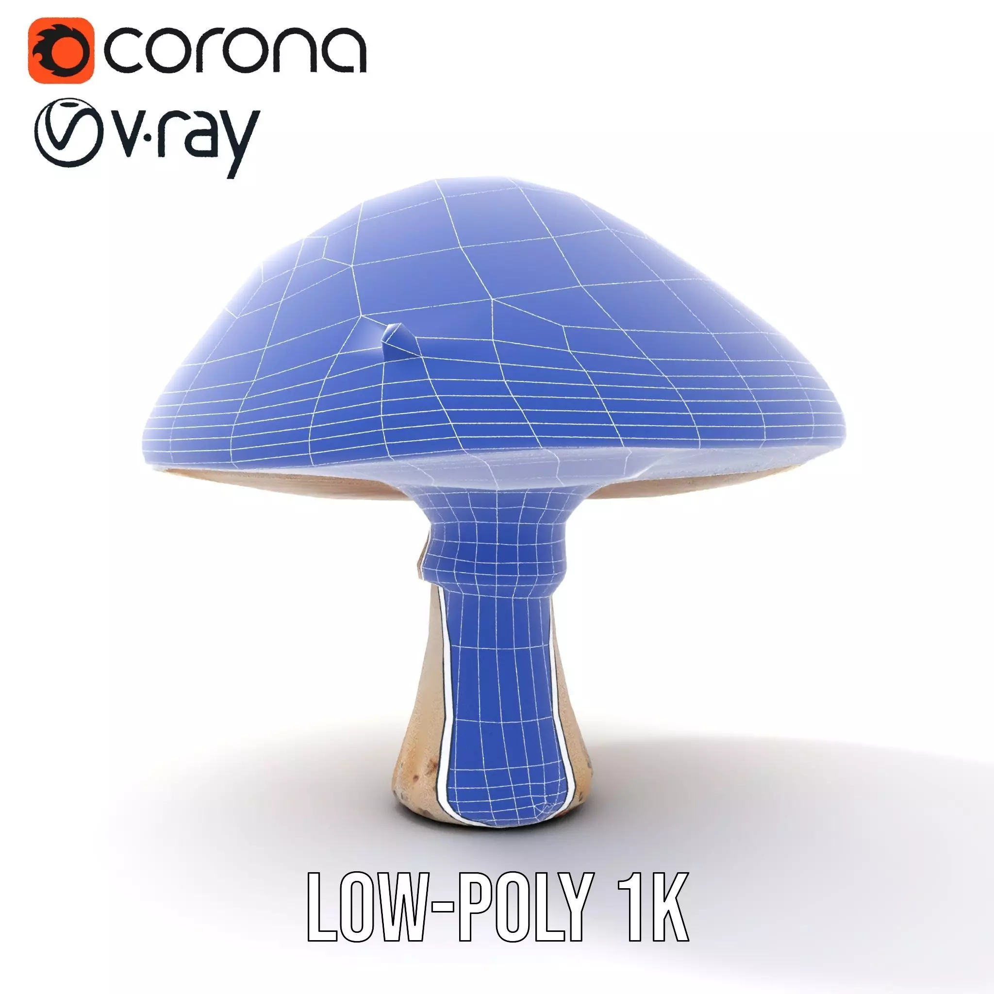 Iridescent Mushroom model pack Low-poly 3D model_16