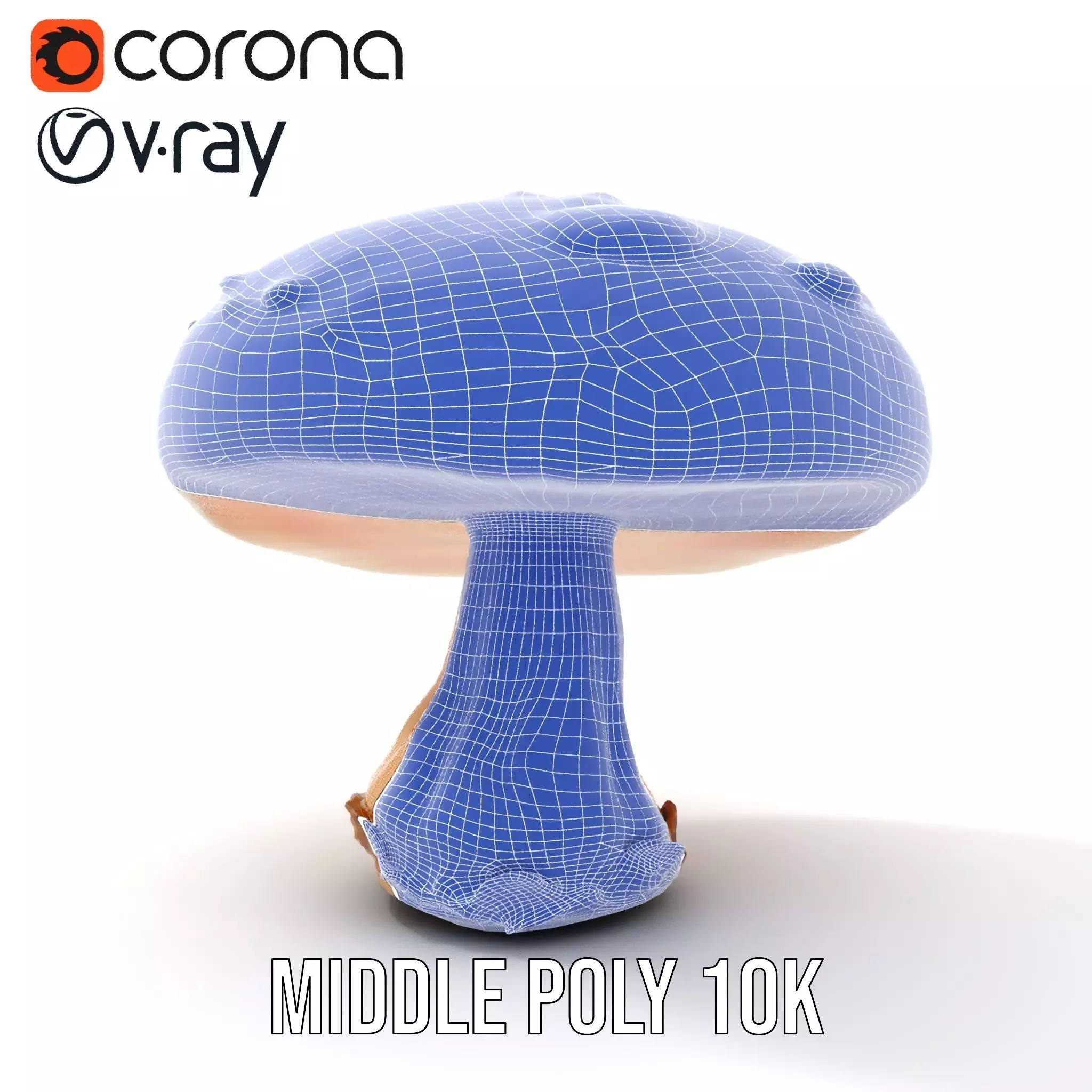 Glowing Mushroom model pack Low-poly 3D model_13