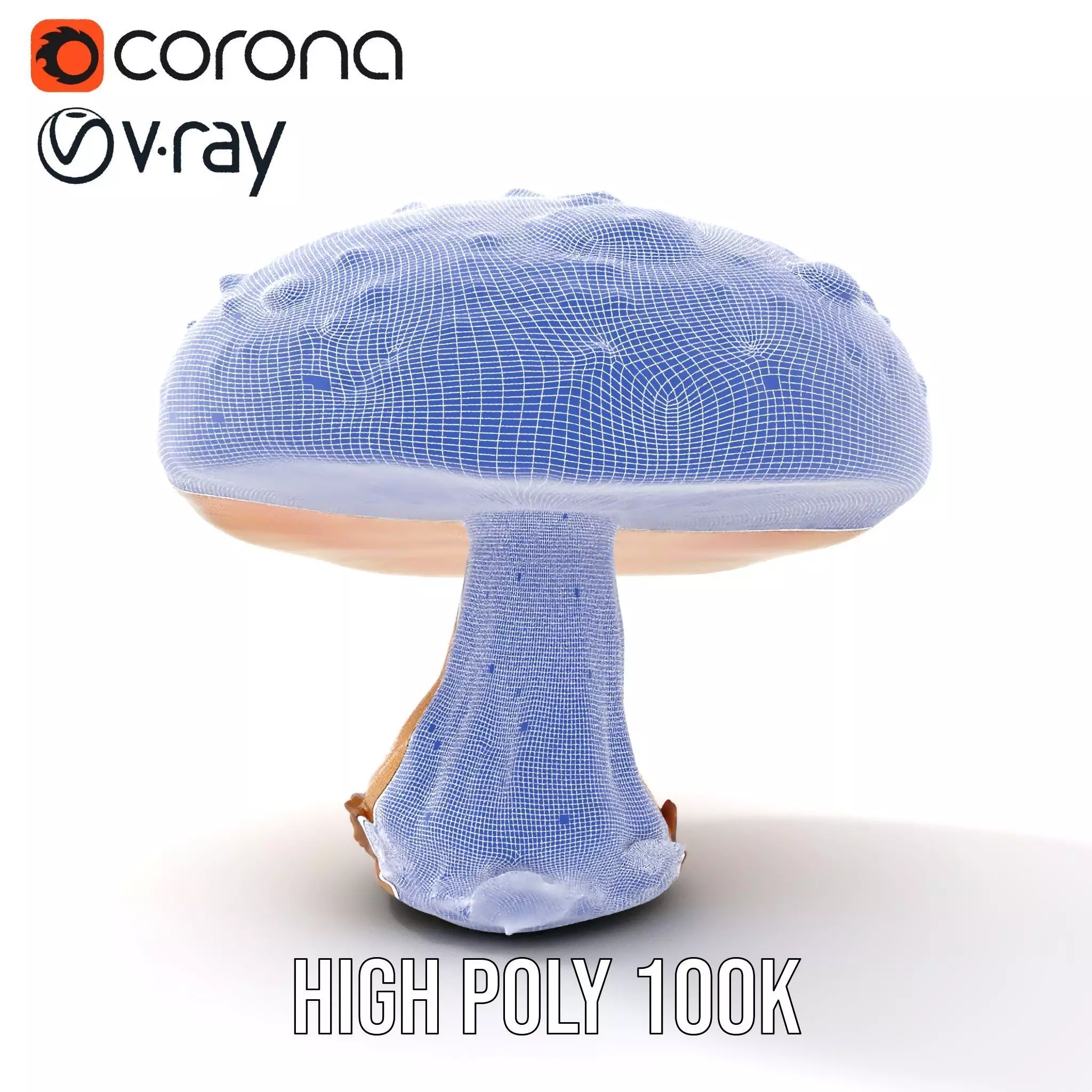Glowing Mushroom model pack Low-poly 3D model_34