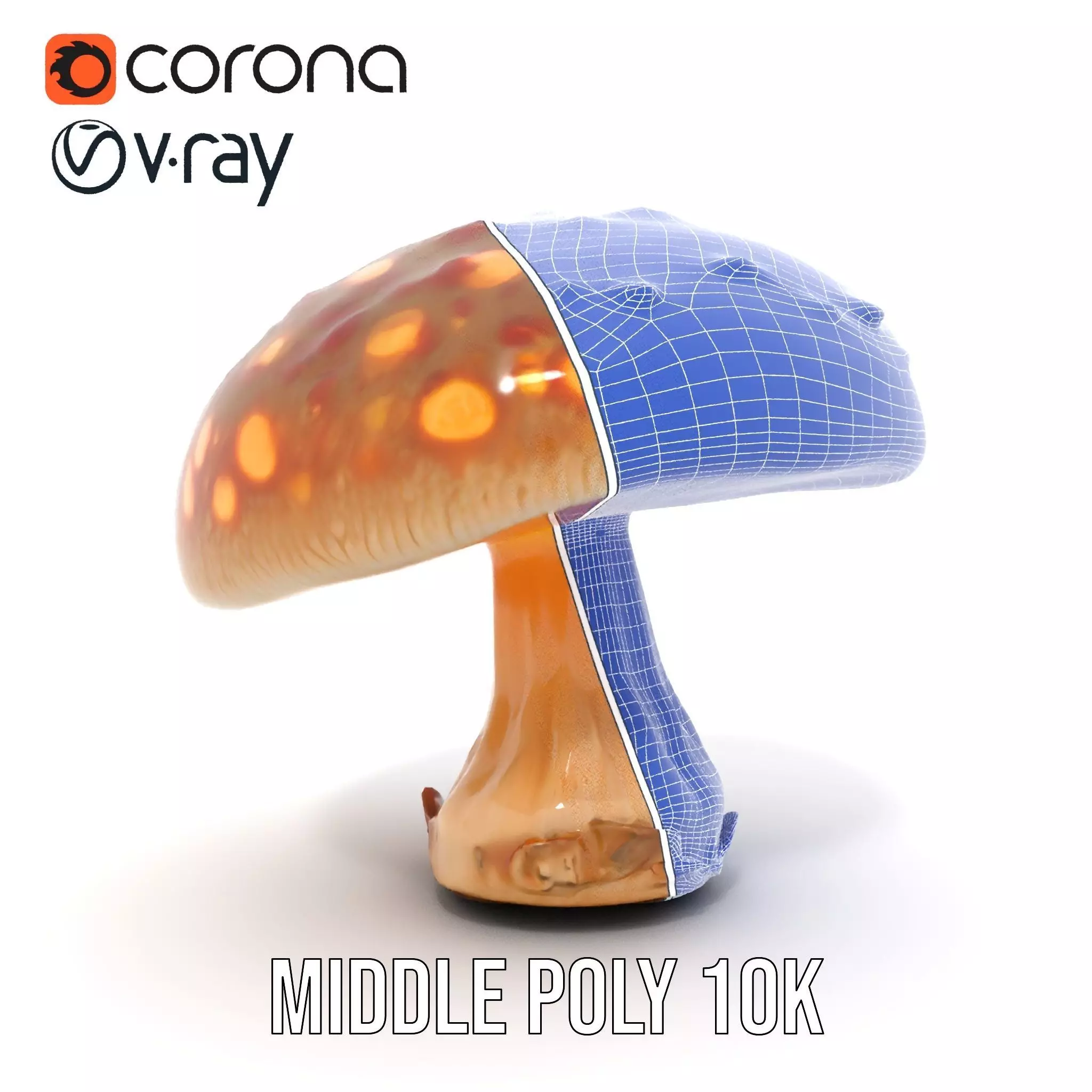 Glowing Mushroom model pack Low-poly 3D model_30