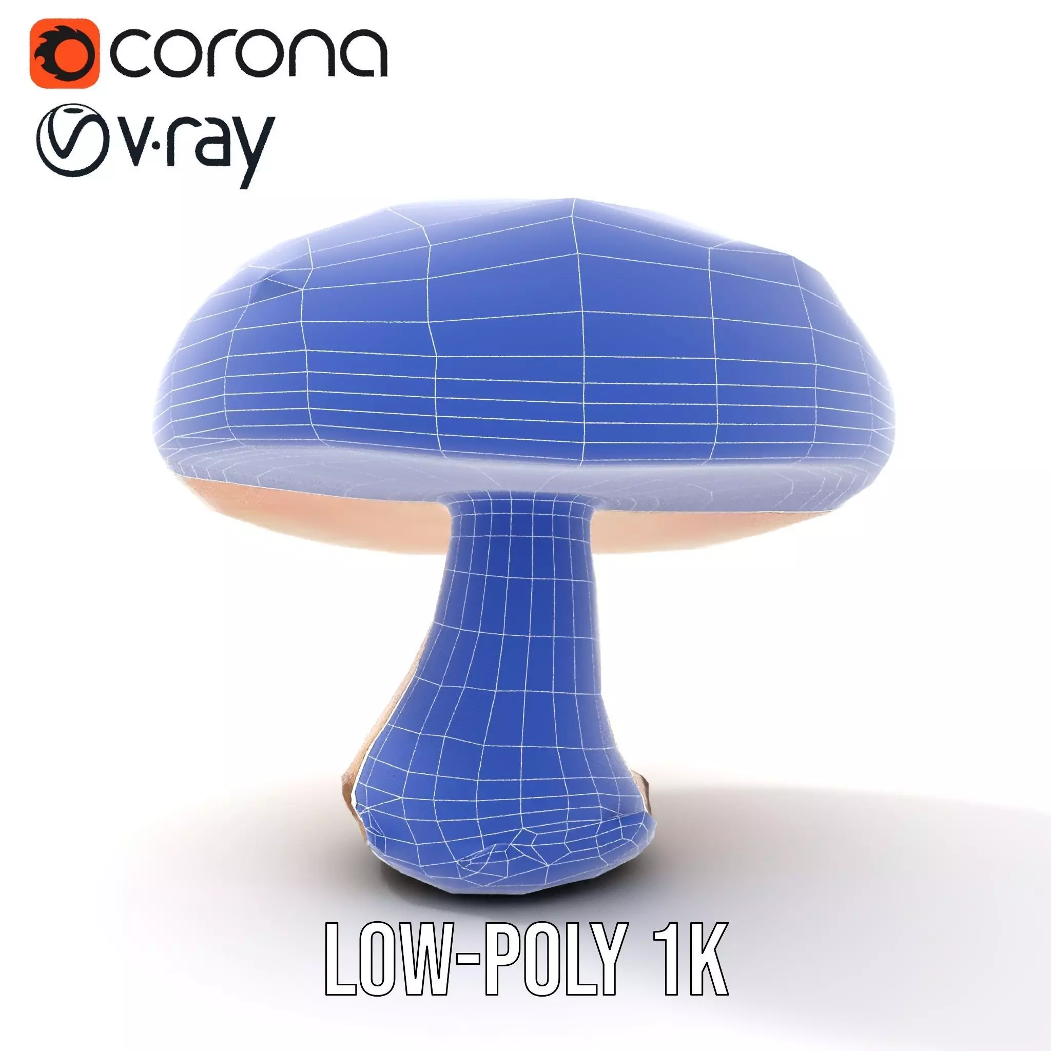 Glowing Mushroom model pack Low-poly 3D model_28