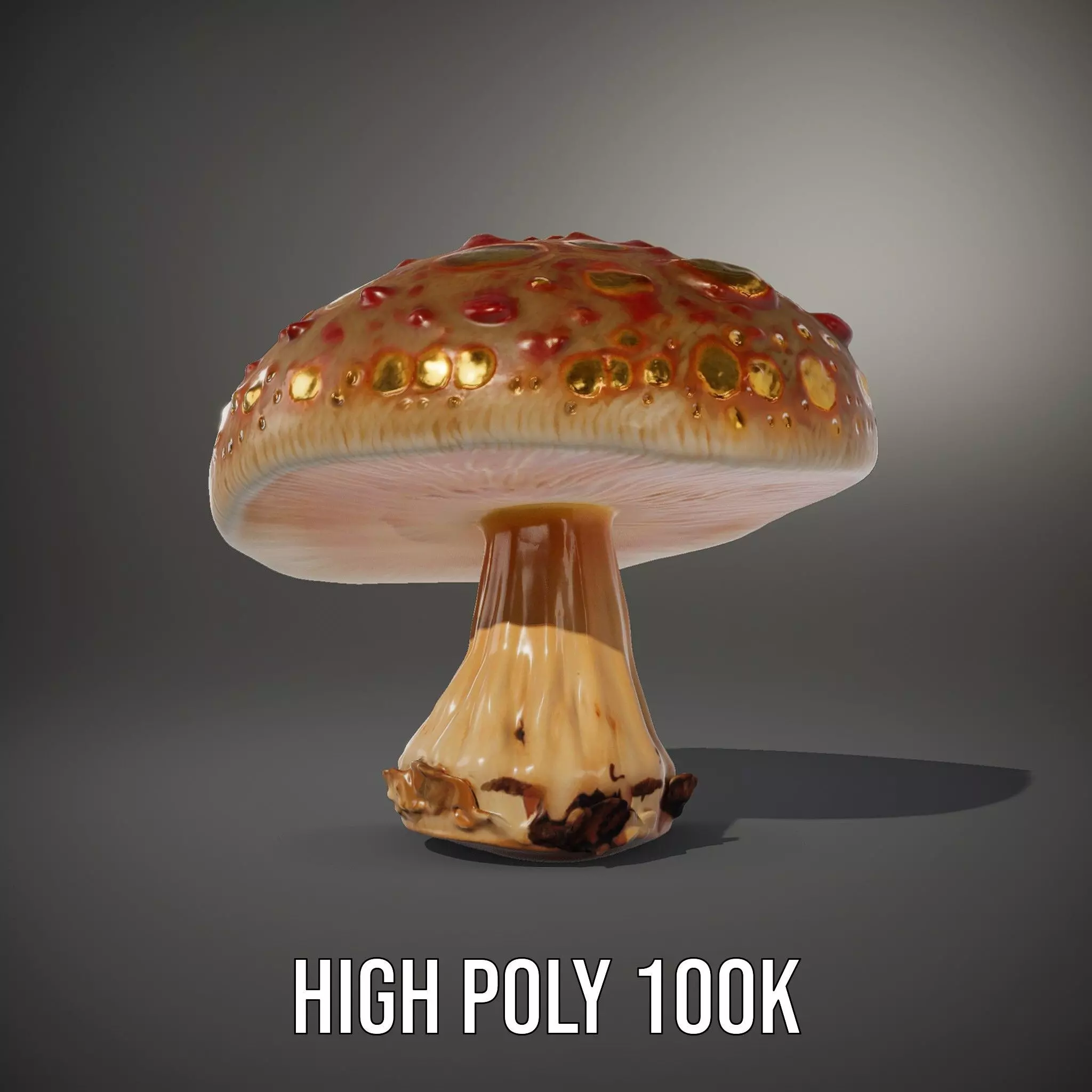Glowing Mushroom model pack Low-poly 3D model_10