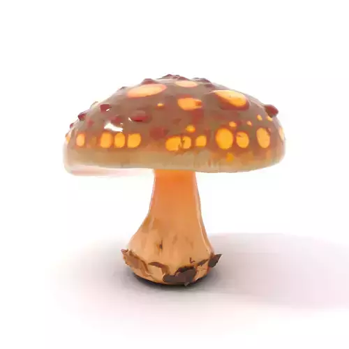 Glowing Mushroom model pack Low-poly 3D model