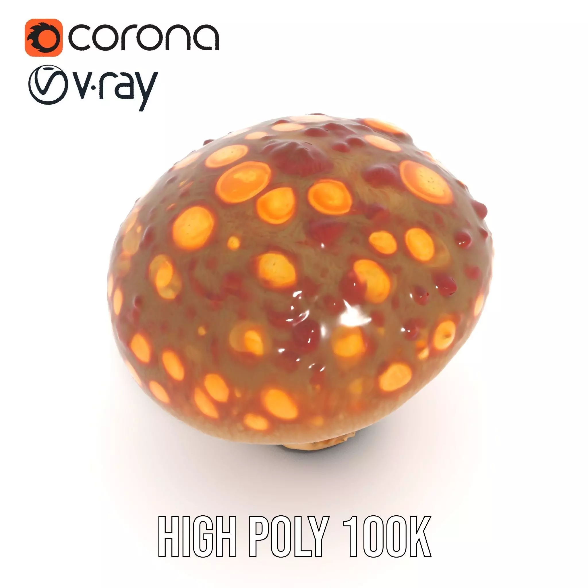 Glowing Mushroom model pack Low-poly 3D model_20