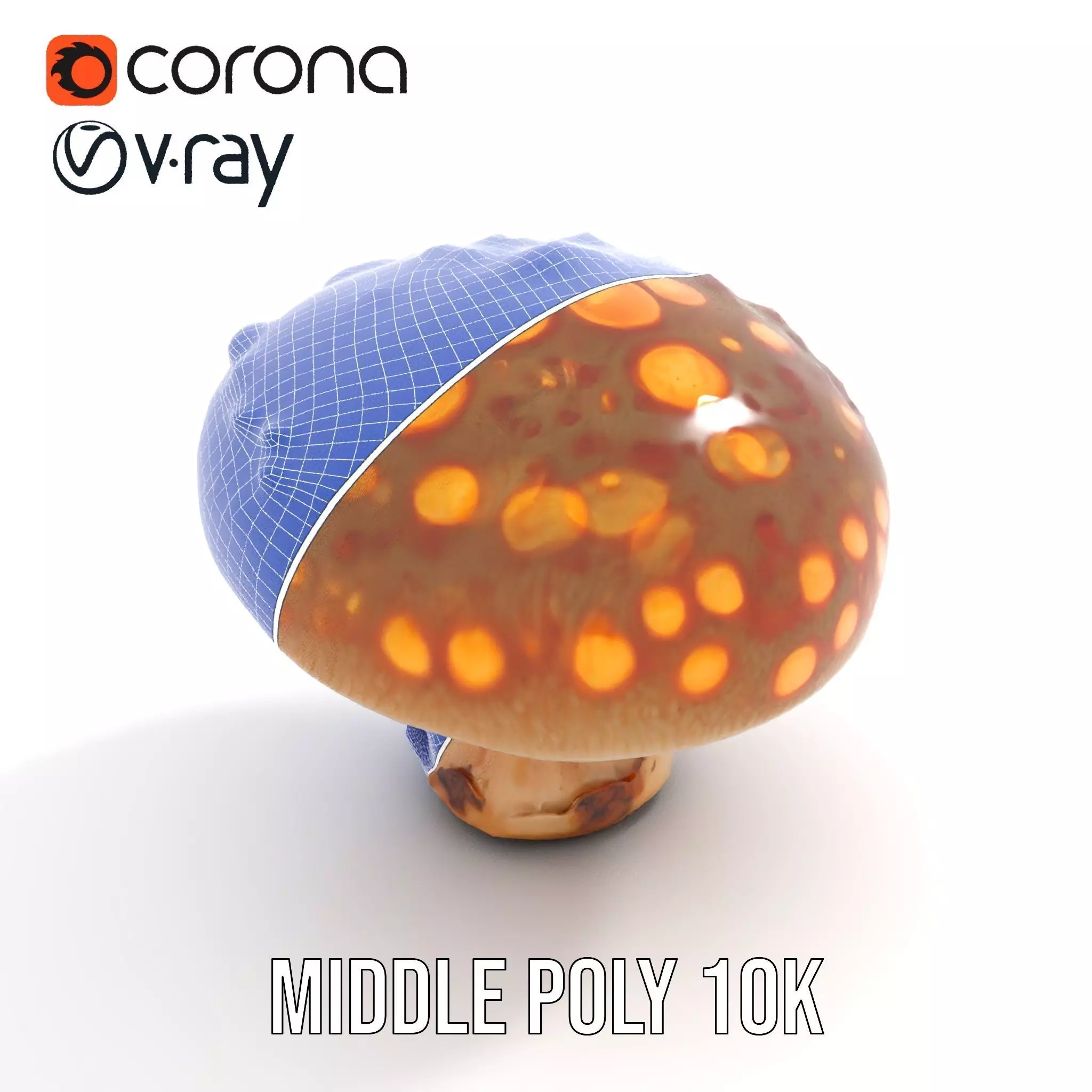 Glowing Mushroom model pack Low-poly 3D model_27