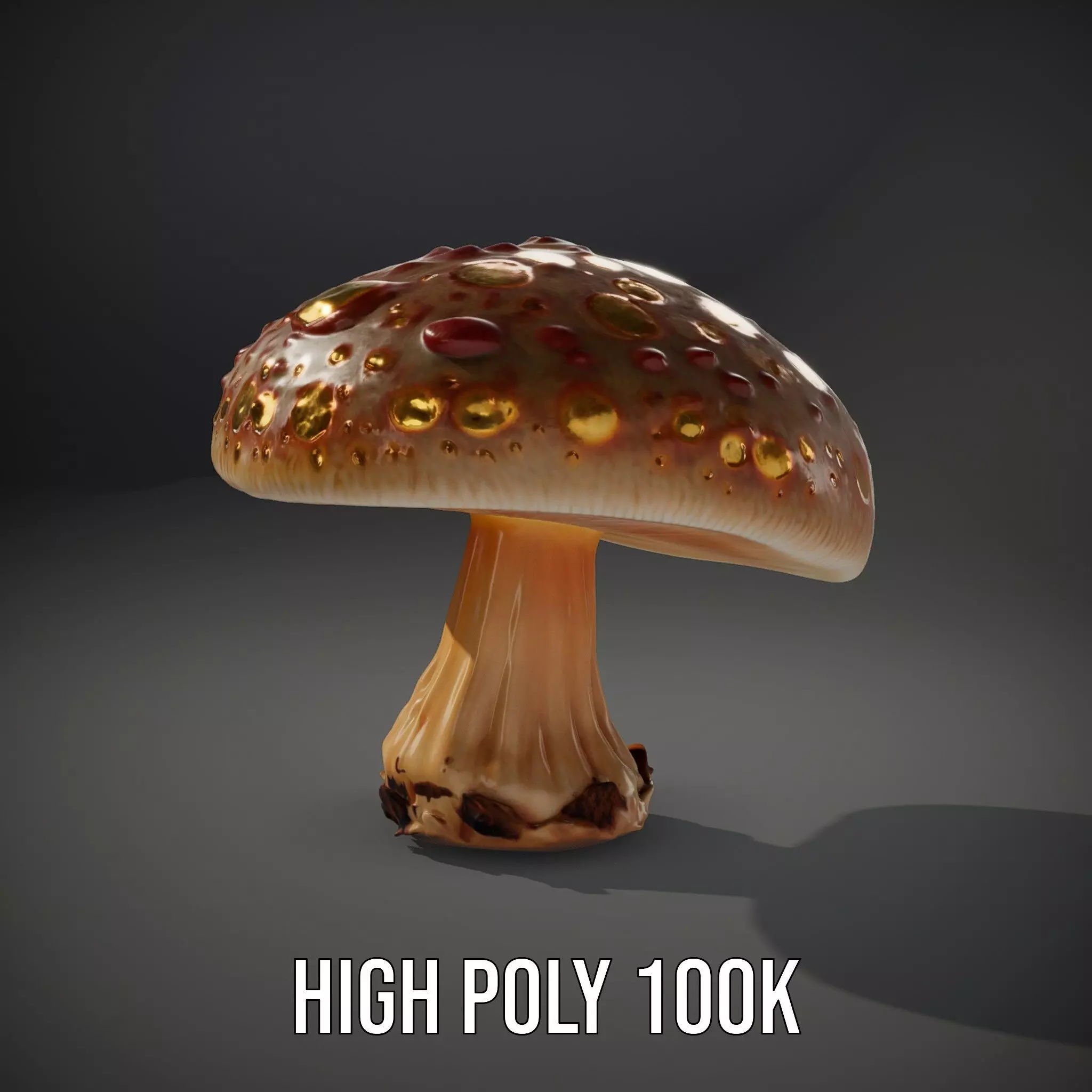 Glowing Mushroom model pack Low-poly 3D model_8