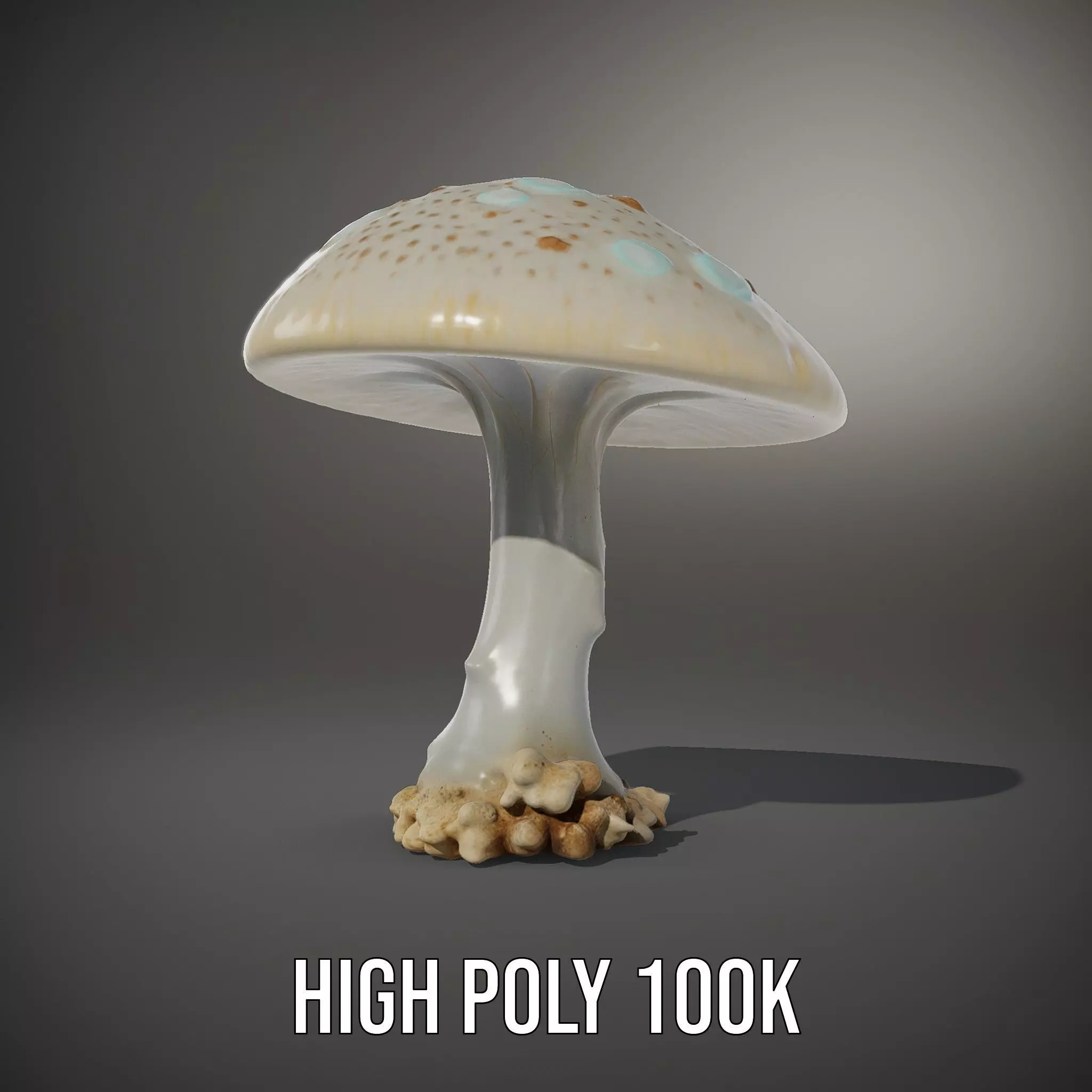 Glowing Mushroom model pack Low-poly 3D model_8