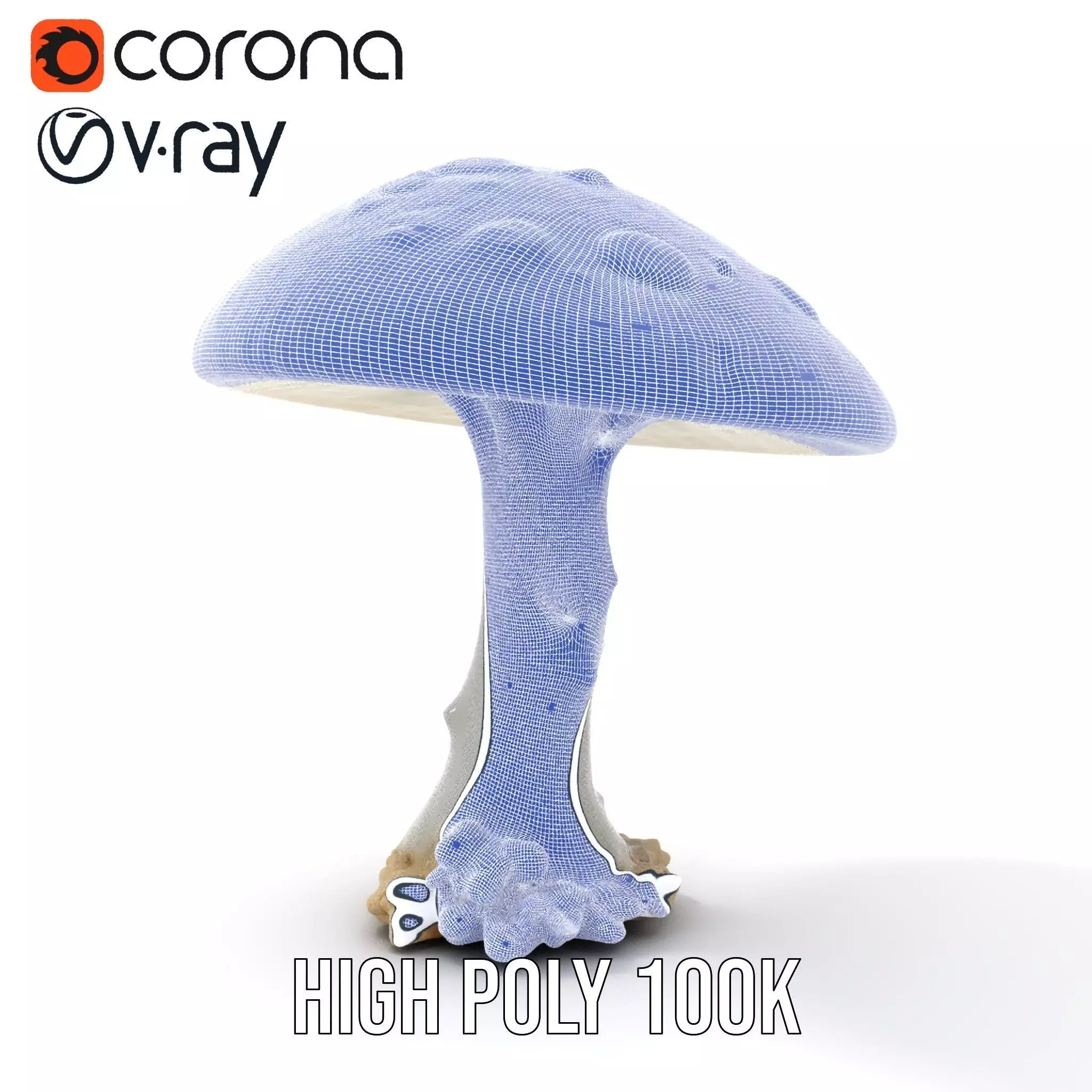 Glowing Mushroom model pack Low-poly 3D model_33